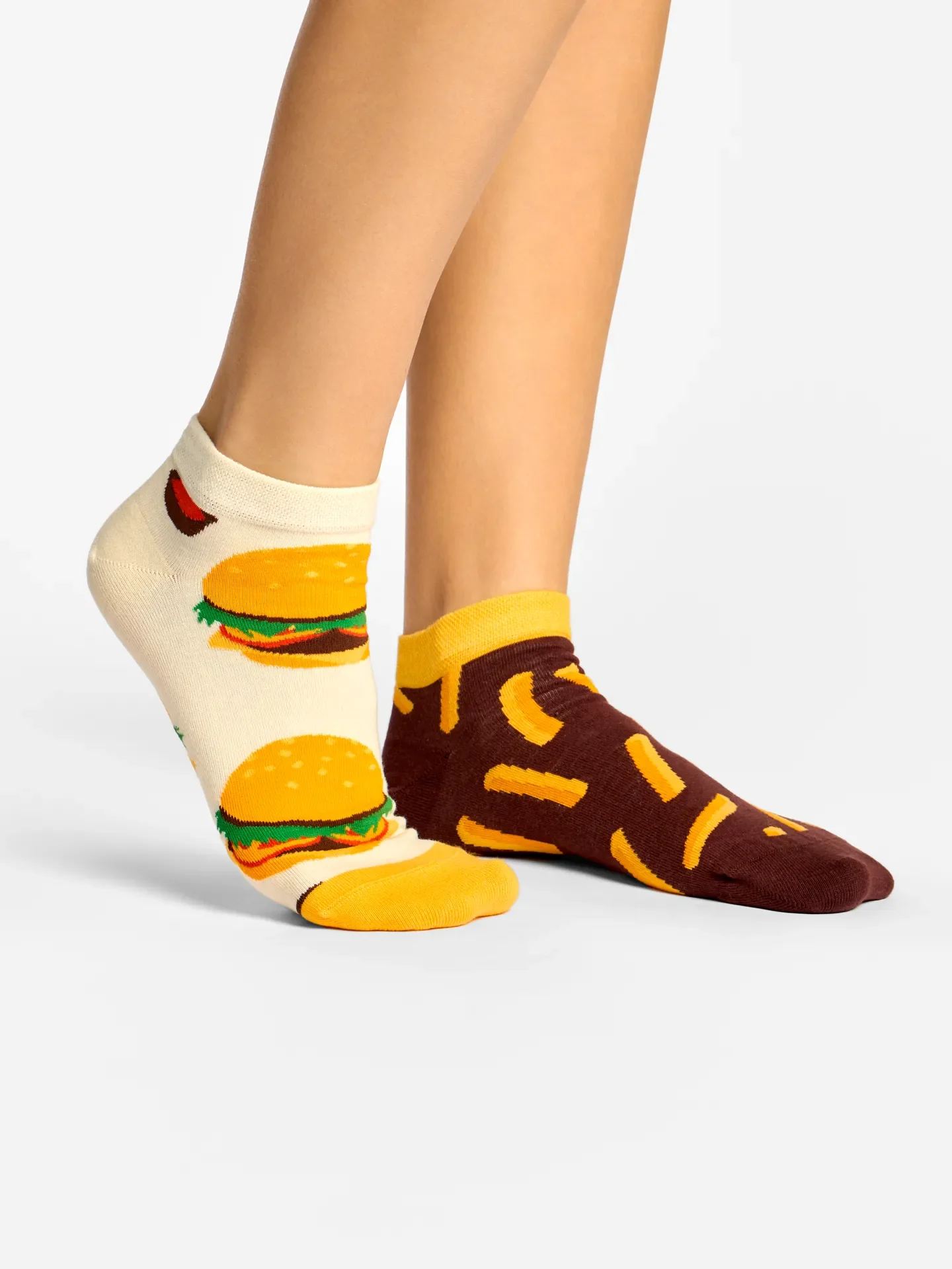 Vrolijke enkelsokken Burger en friet - Image 3