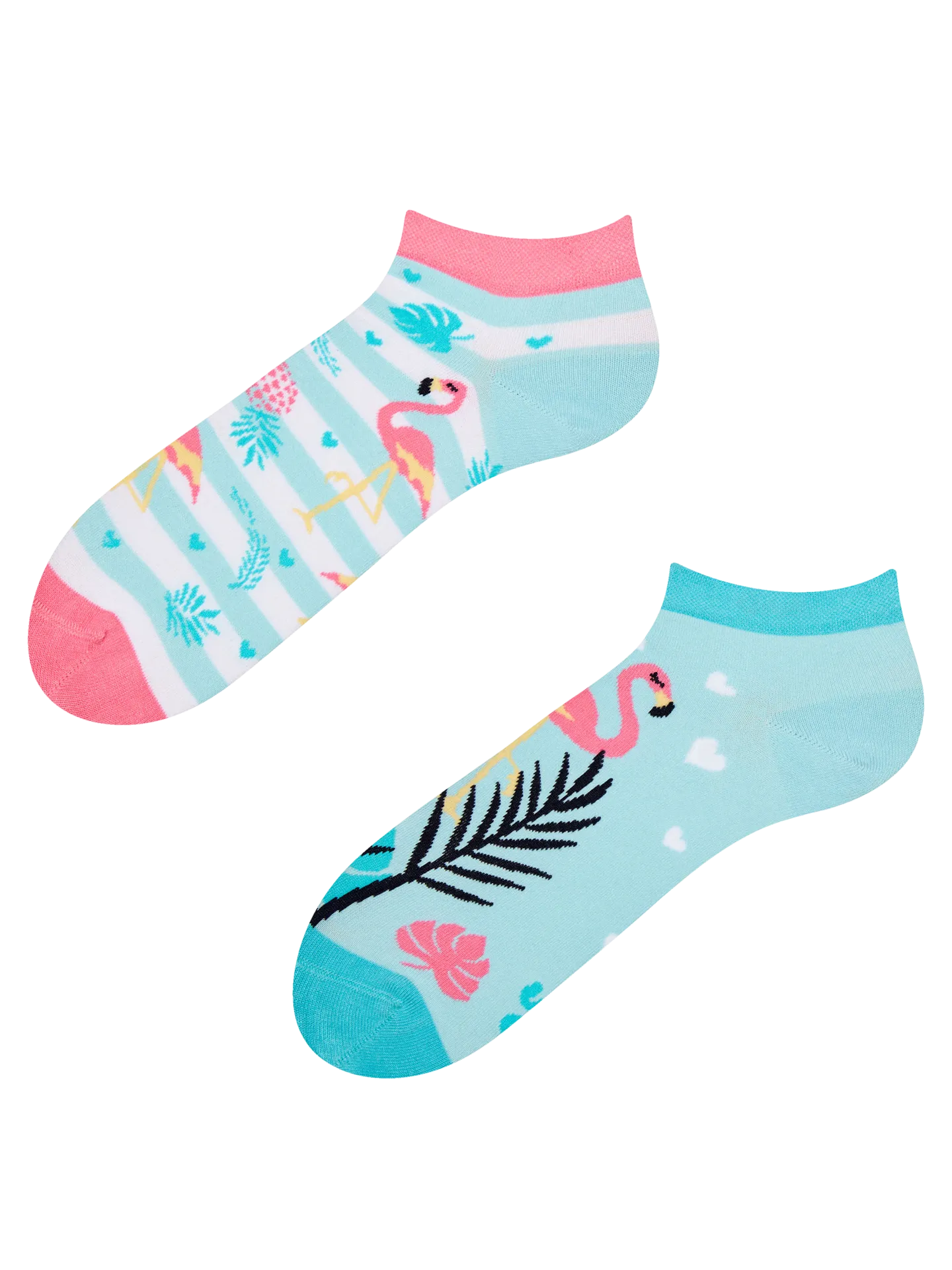 Vrolijke enkelsokken Love flamingo's