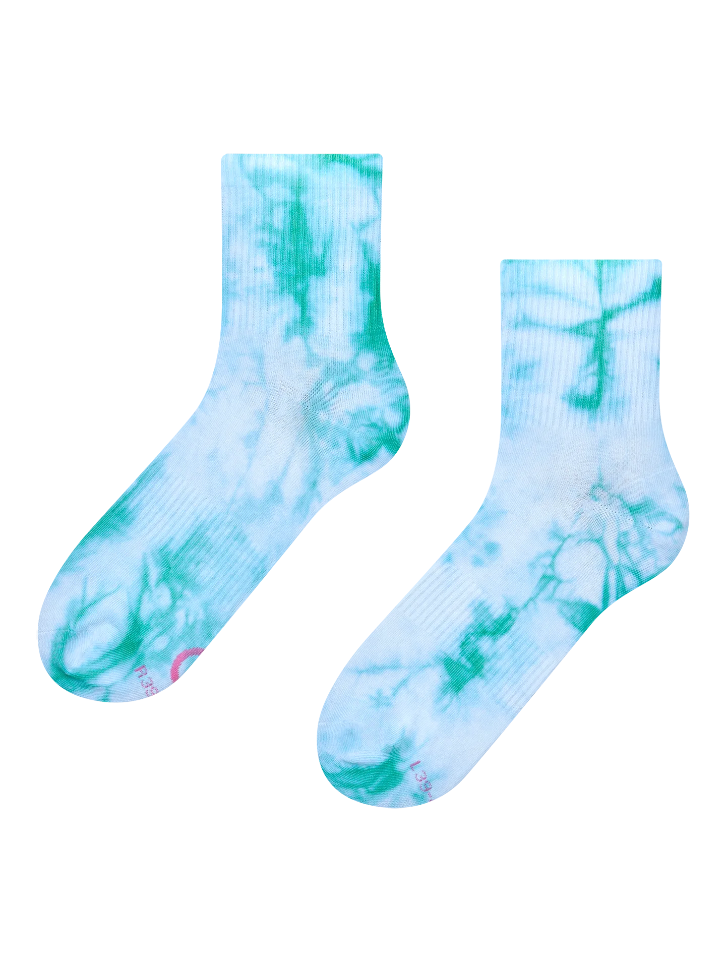 Crewsokken tie-dye Aquamarijn groen