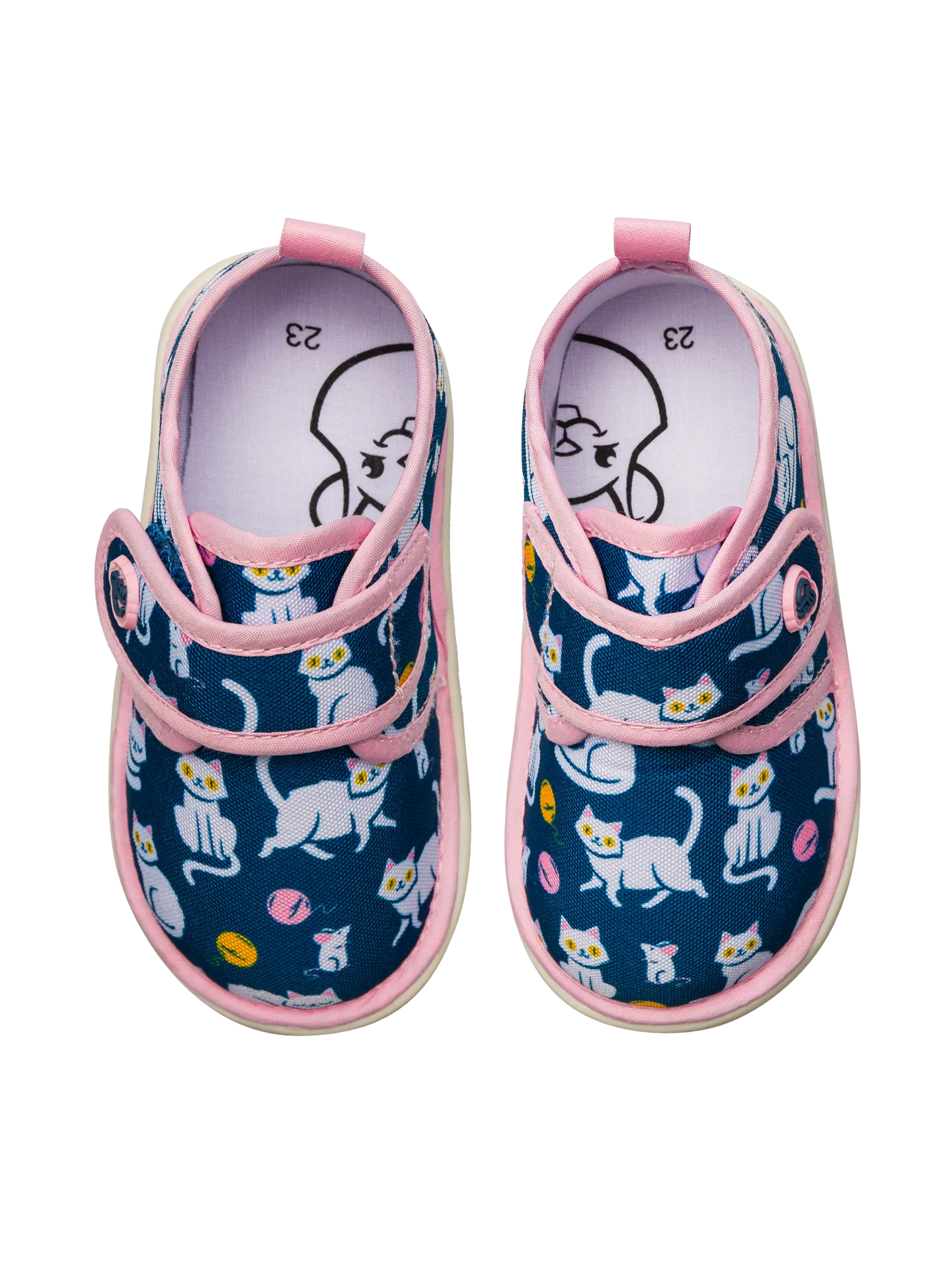 Vrolijke babyslippers Speels katje