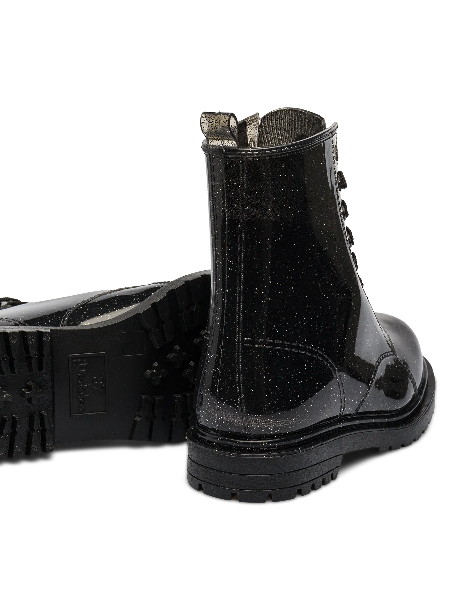 Regenlaarzen voor dames Zwart glitter - Image 3