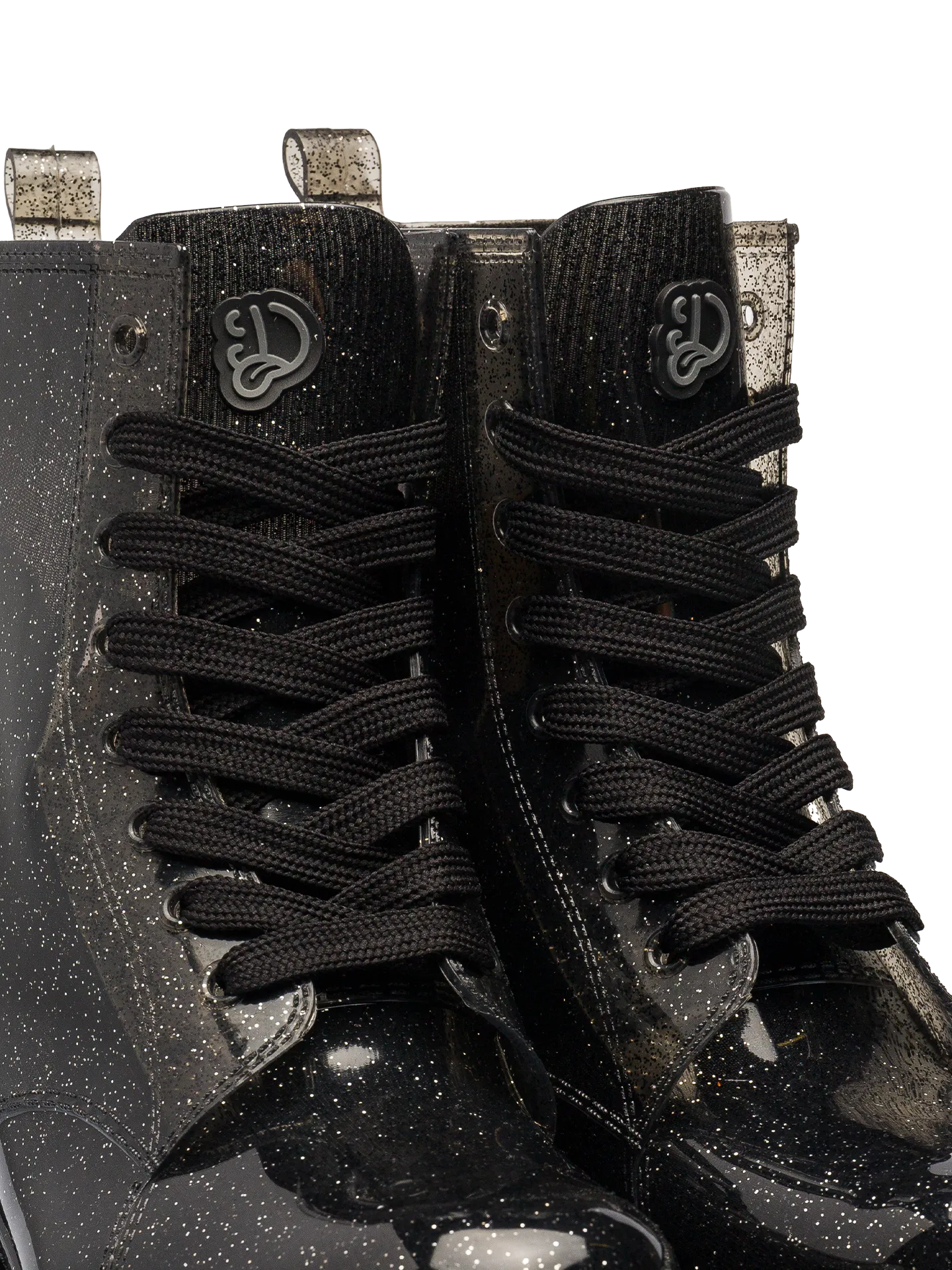 Regenlaarzen voor dames Zwart glitter - Image 4