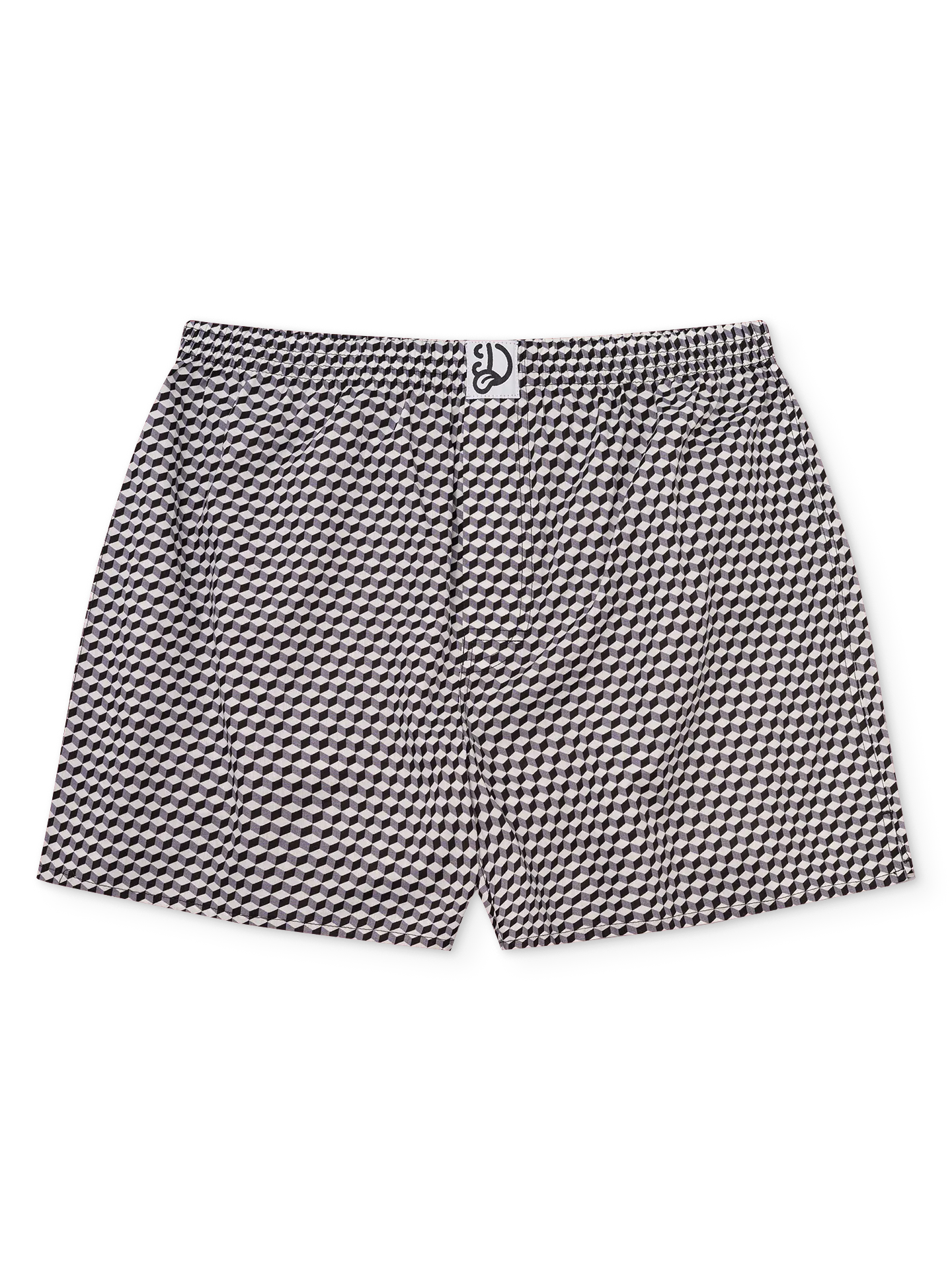Zwart-wit heren boxershort met patroon