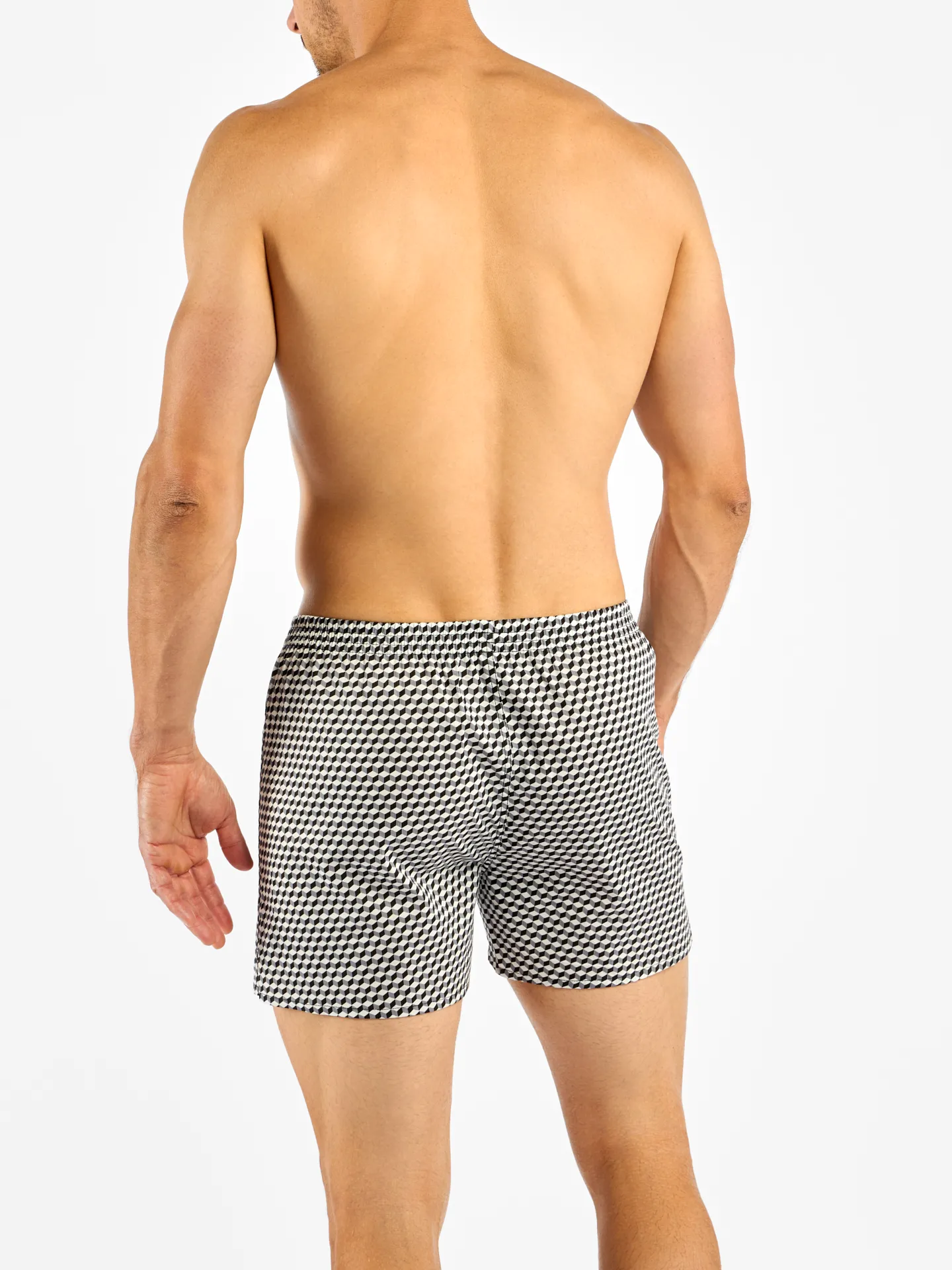 Zwart-wit heren boxershort met patroon - Image 6
