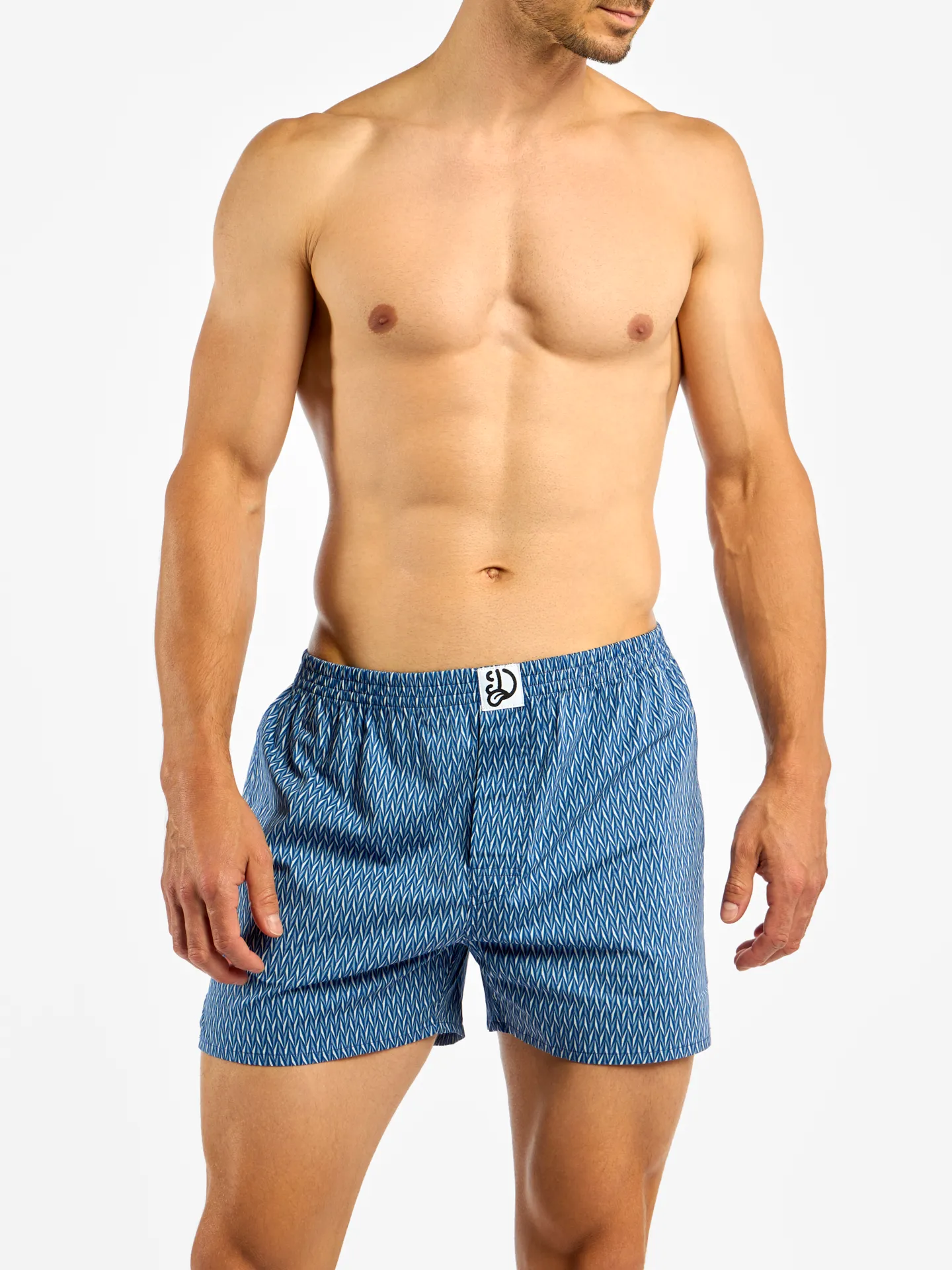 Blauw en grijs heren boxershort met patroon - Image 6