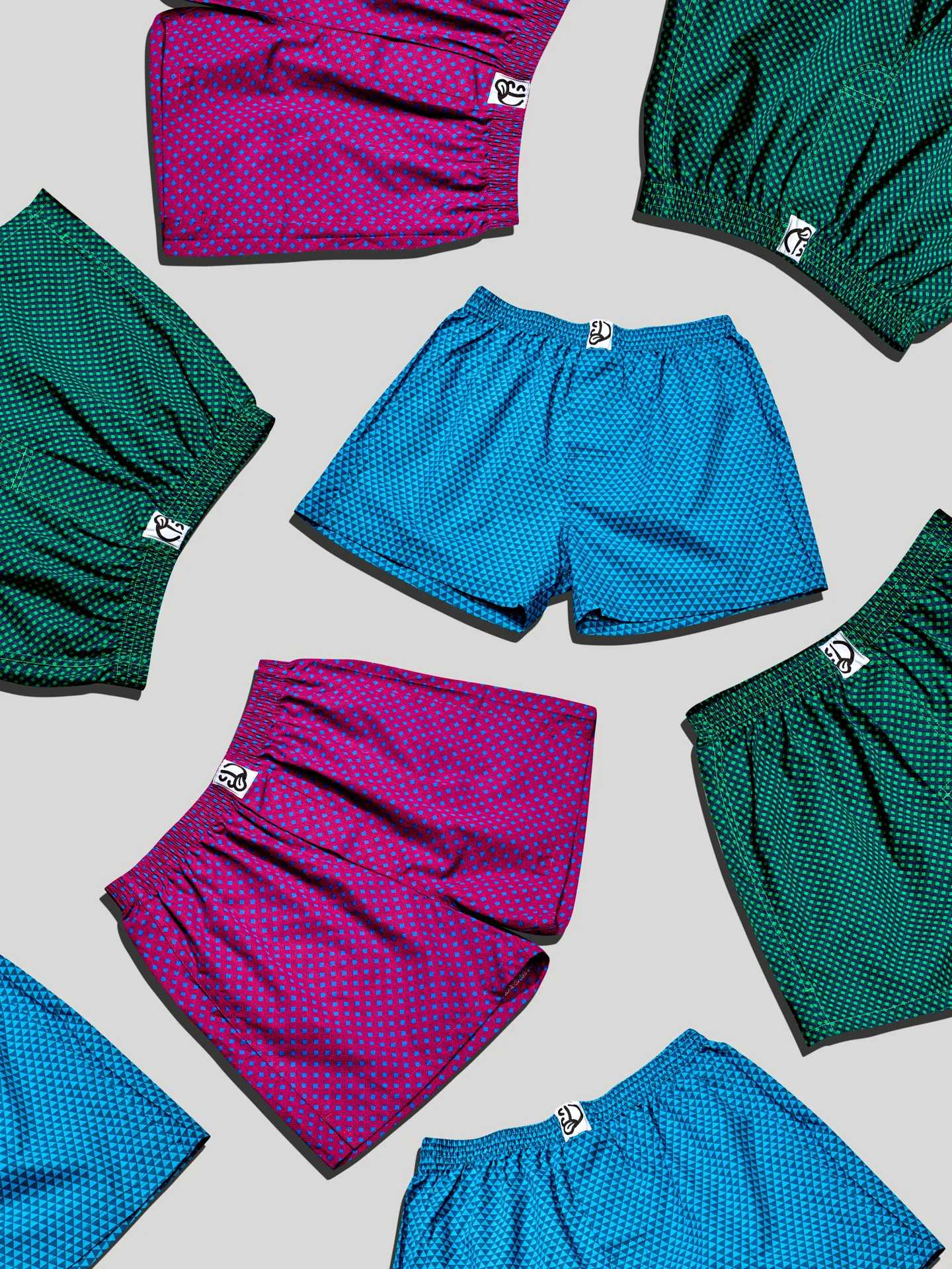 Emerald blauw herenboxershort met patroon - Image 3