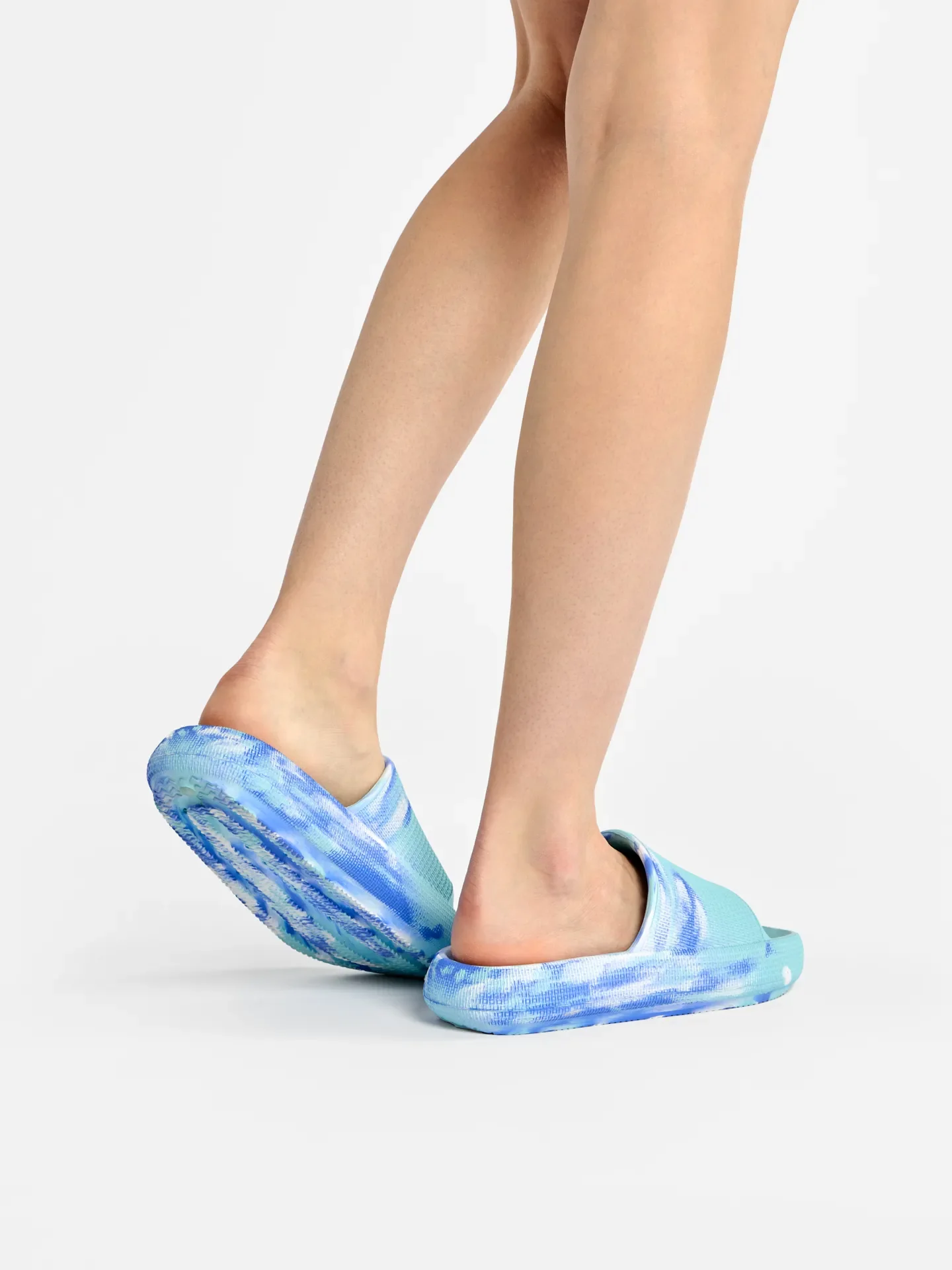 Plateausliders voor dames Blue marble - Image 6