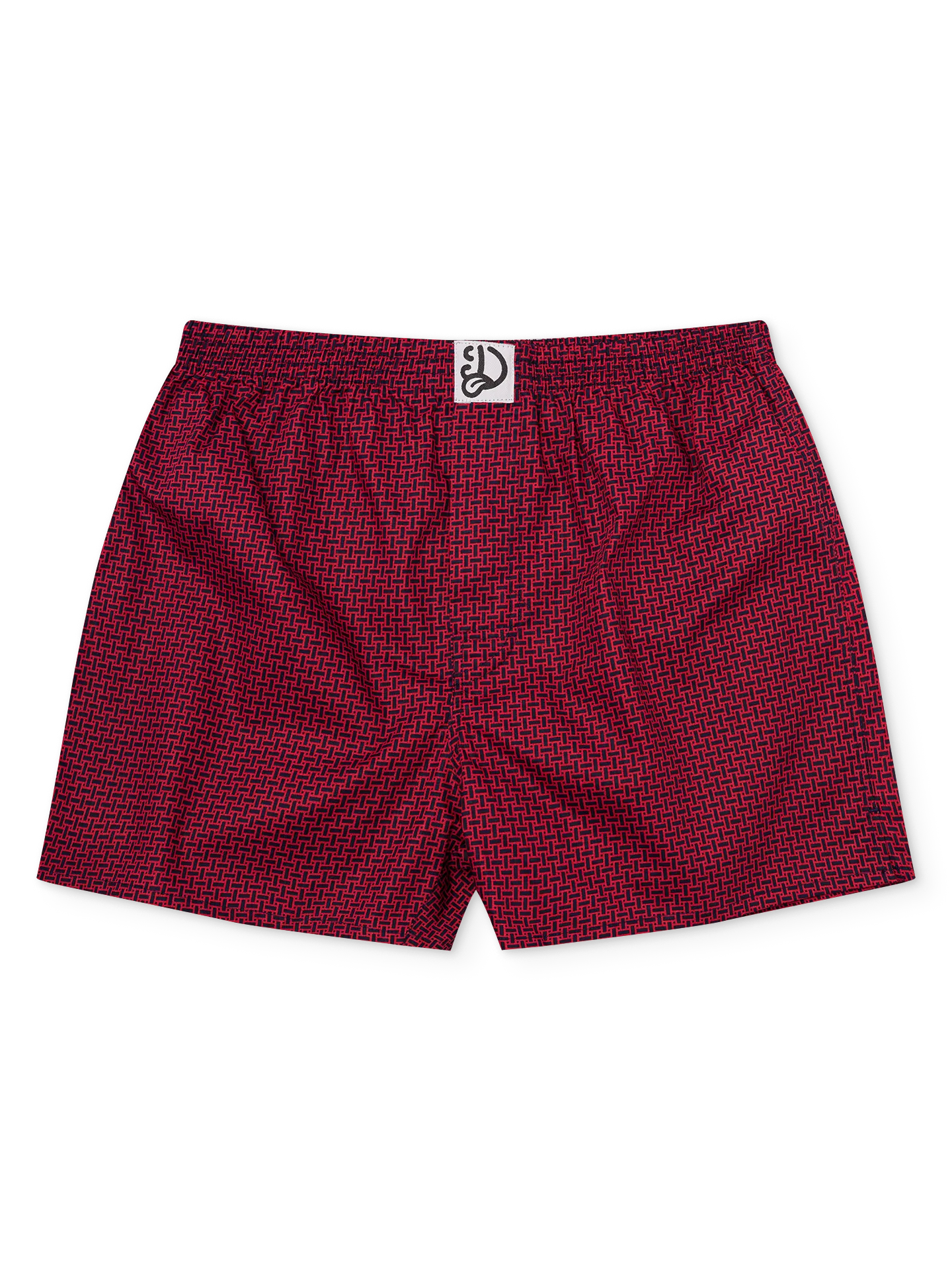 Blauw en rood heren boxershort met patroon