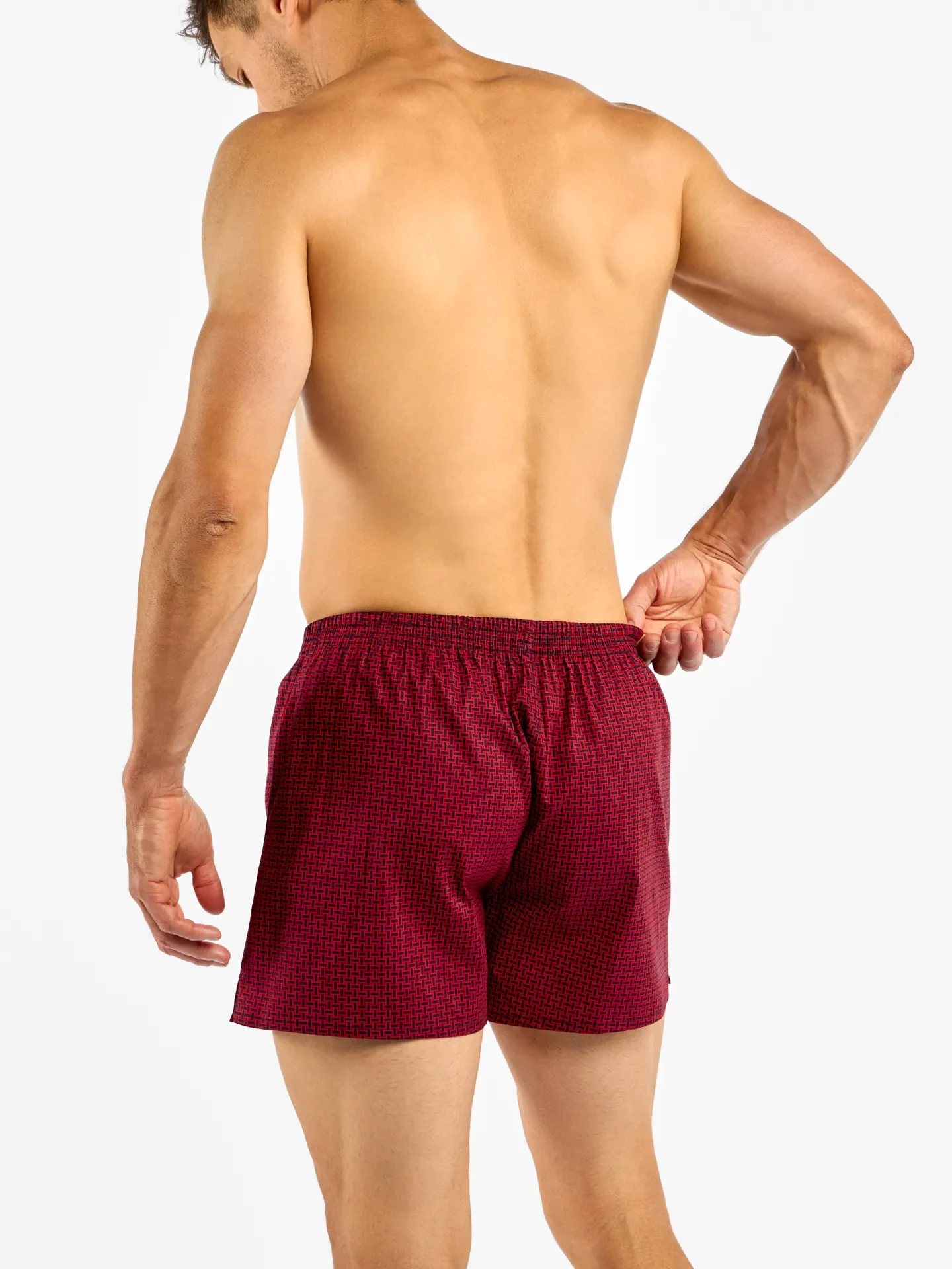 Blauw en rood heren boxershort met patroon - Image 4