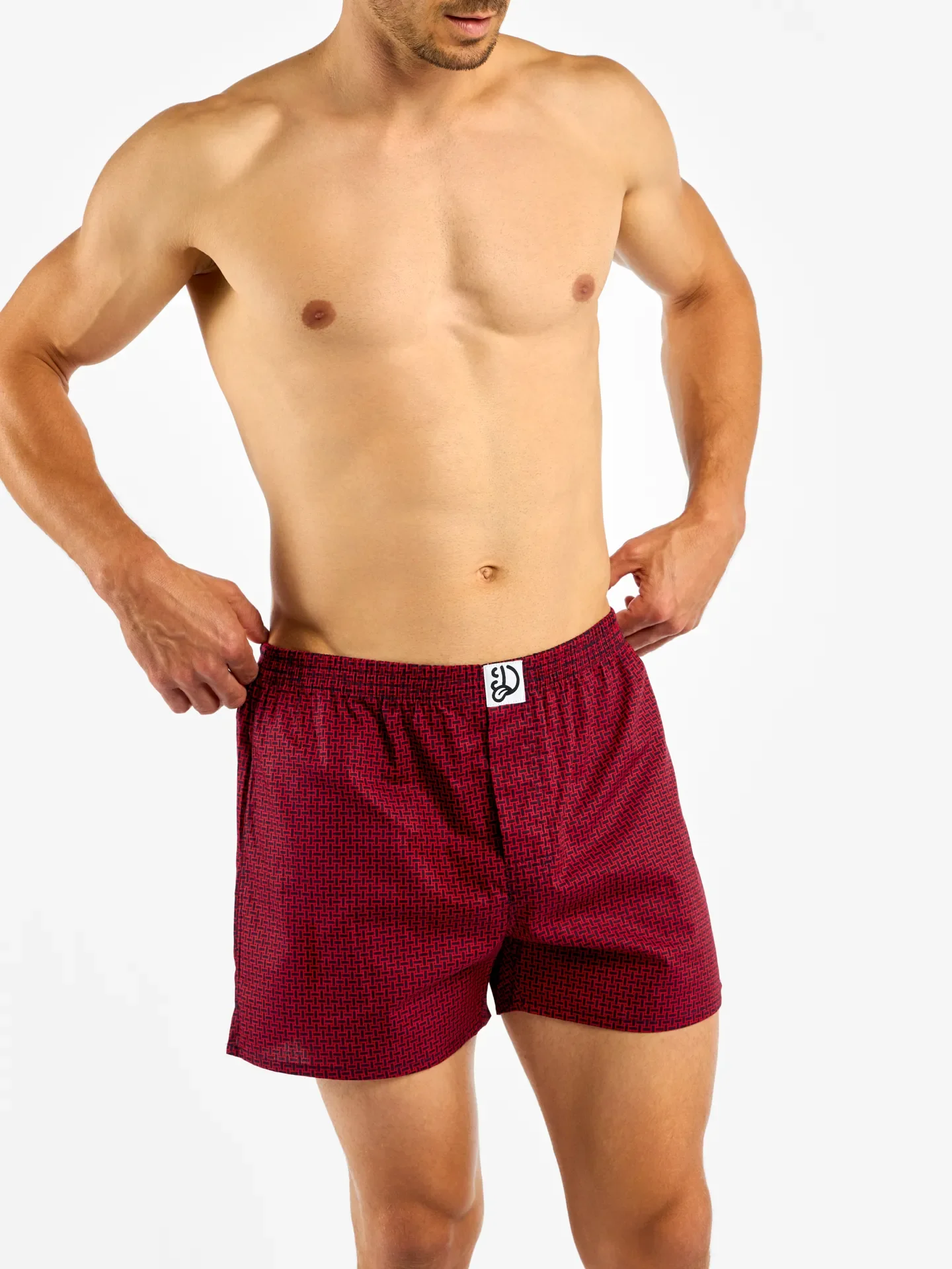 Blauw en rood heren boxershort met patroon - Image 3