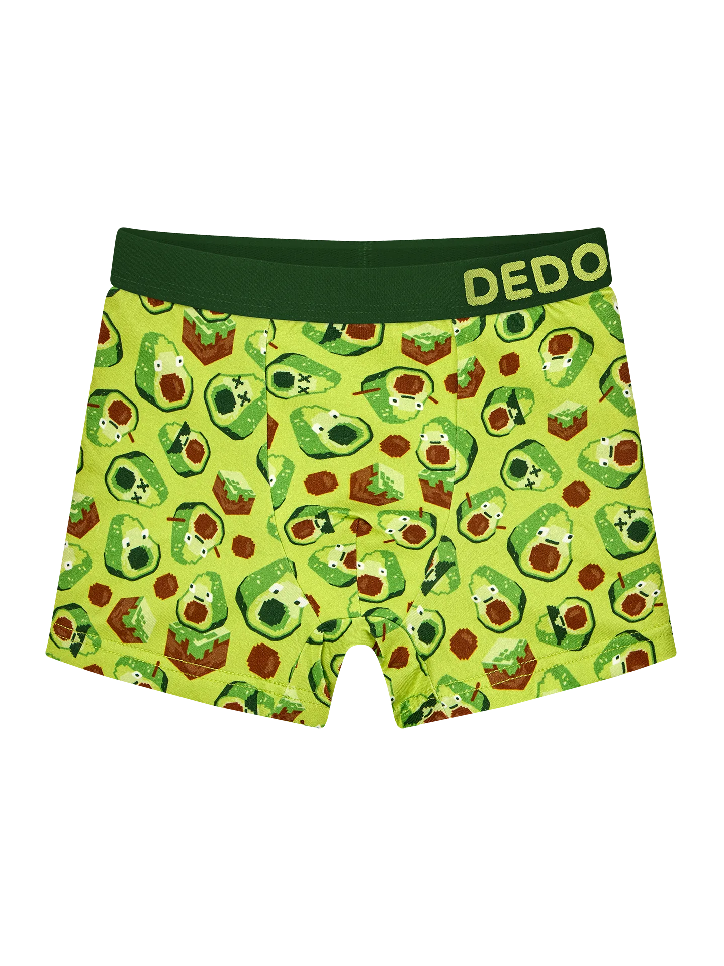 Vrolijke boxers voor jongens Pixel-avocado