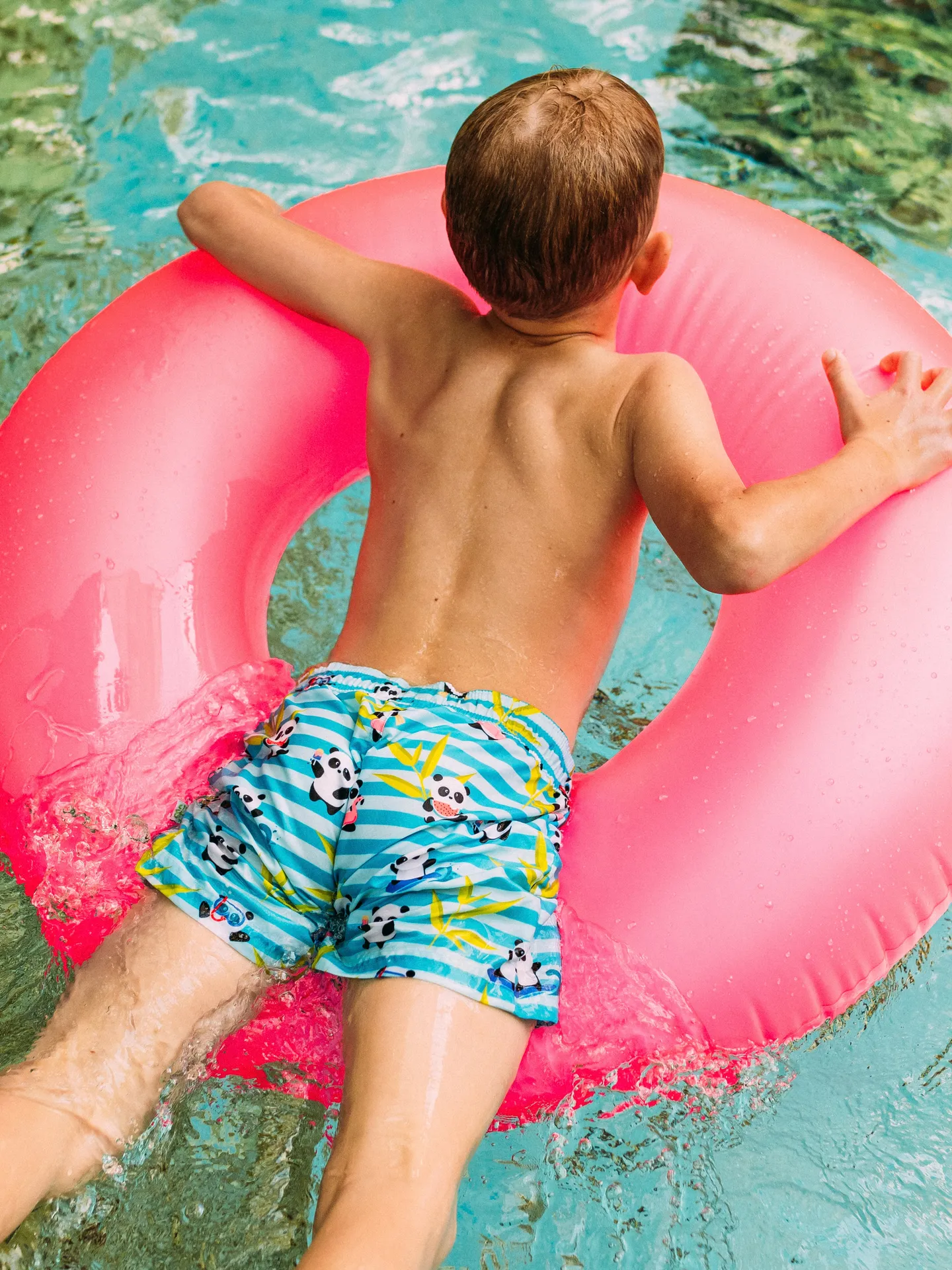 Vrolijke zwemshorts voor jongens Vakantie panda - Image 4