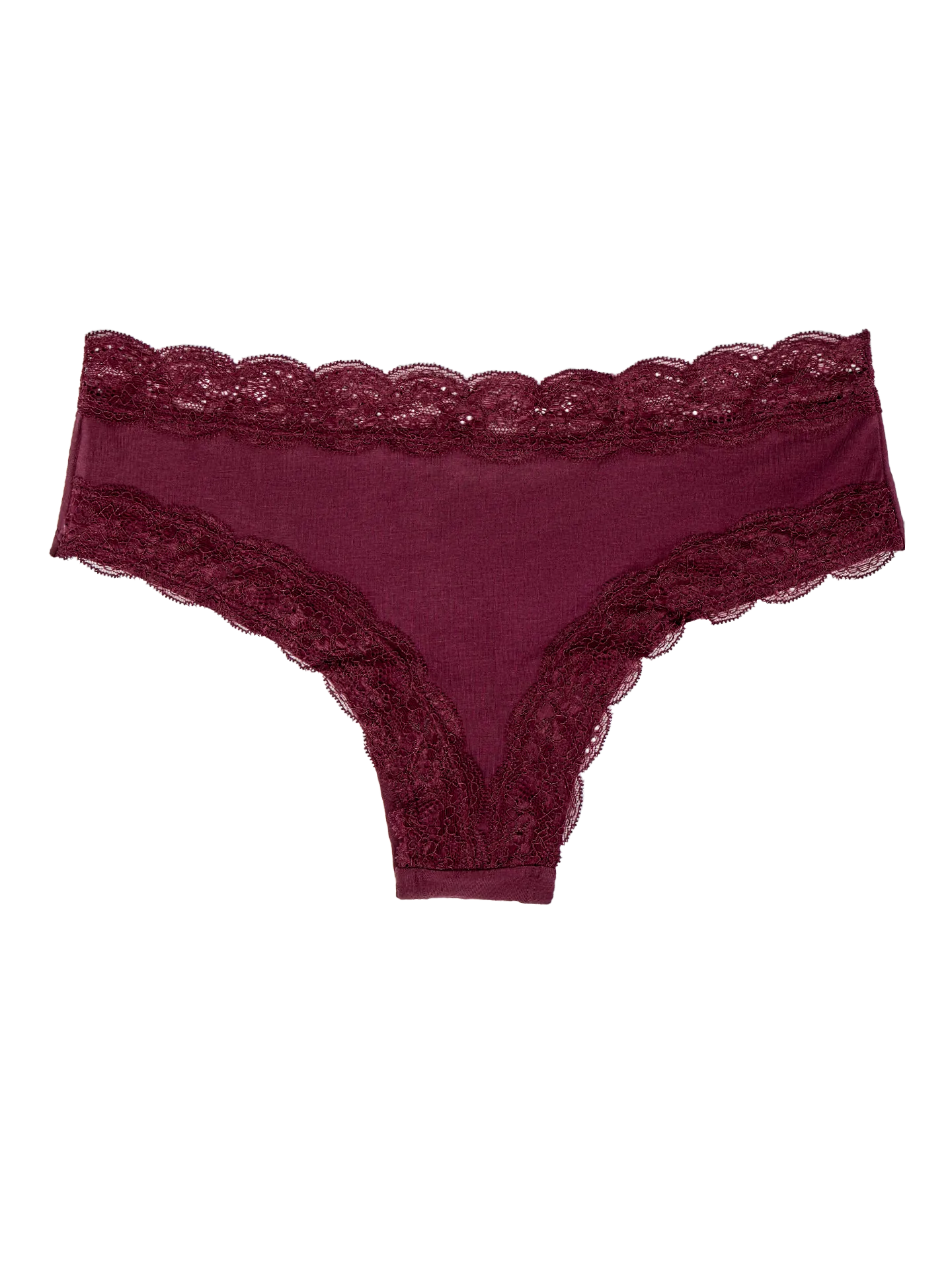 Kanten damesslip bordeaux - Image 2