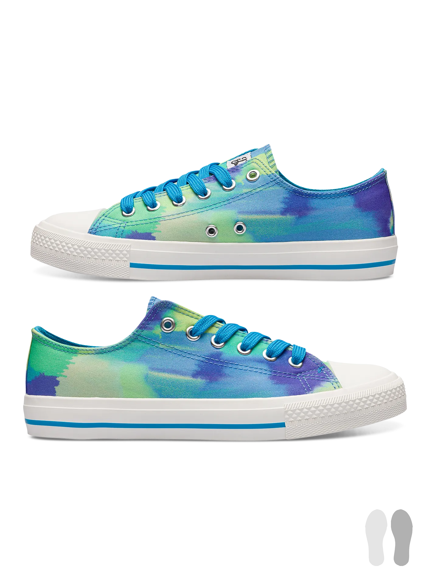 Vrolijke canvas schoenen Aqua camo - Image 2