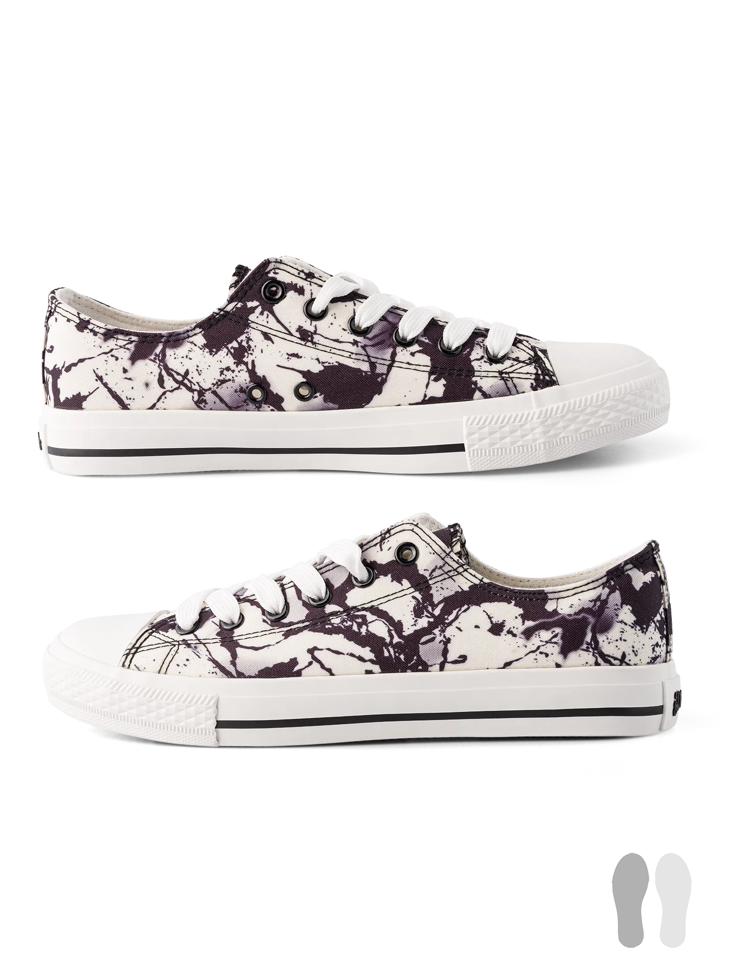 Vrolijke canvas schoenen Zwart-witte vlekken - Image 3