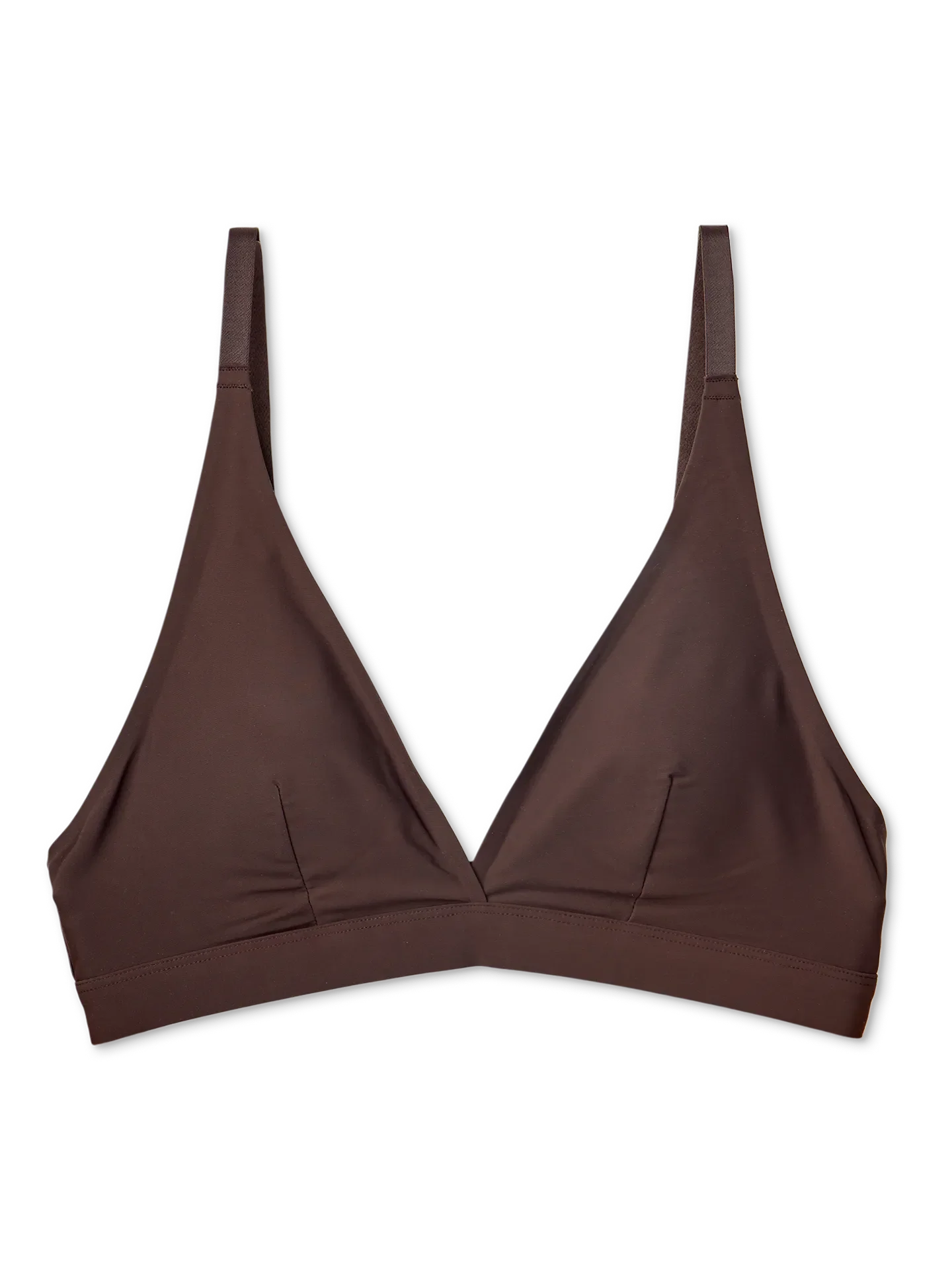 Chocoladebruine naadloze driehoek-bralette