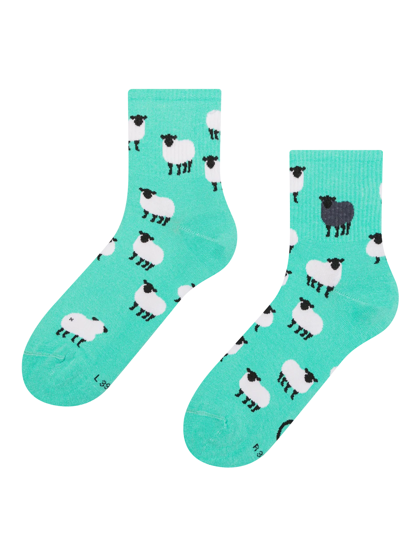 Vrolijke crewsokken Zwart schaap