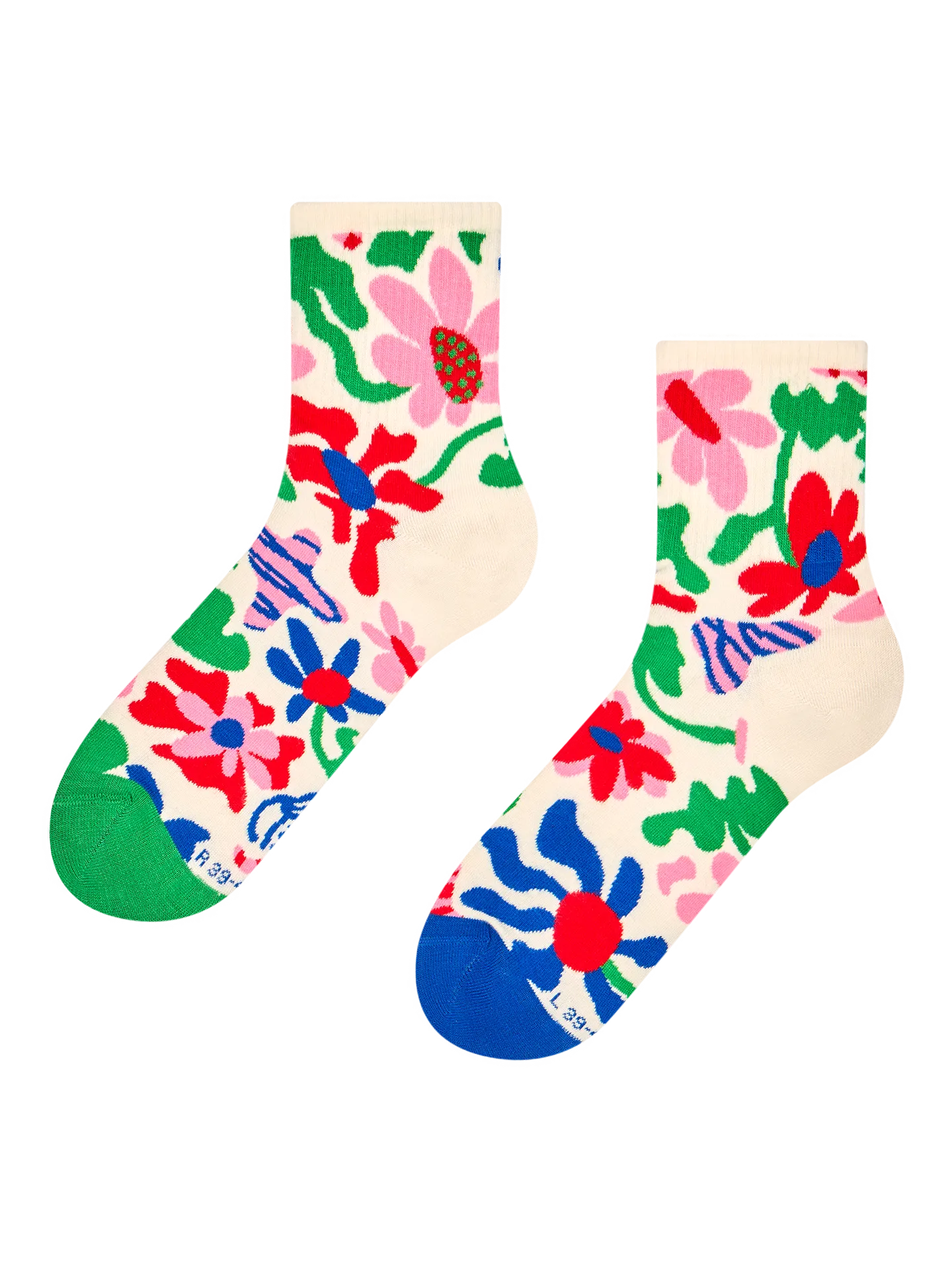 Vrolijke crewsokken Gekke bloemen