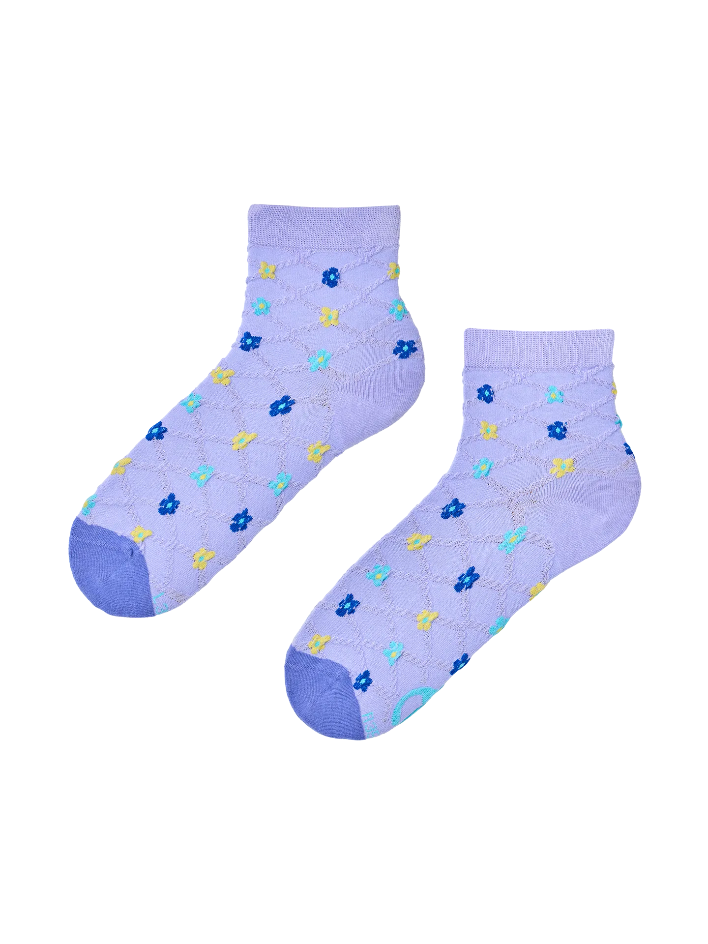 Cutecore sokken Paars-blauwe bloemen