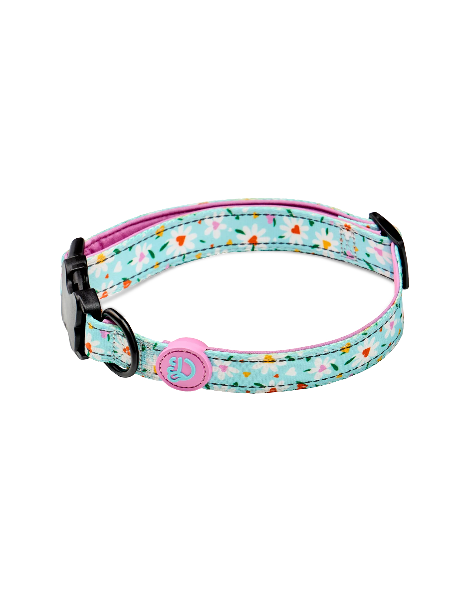 Hondenhalsband Hartjes en madeliefjes