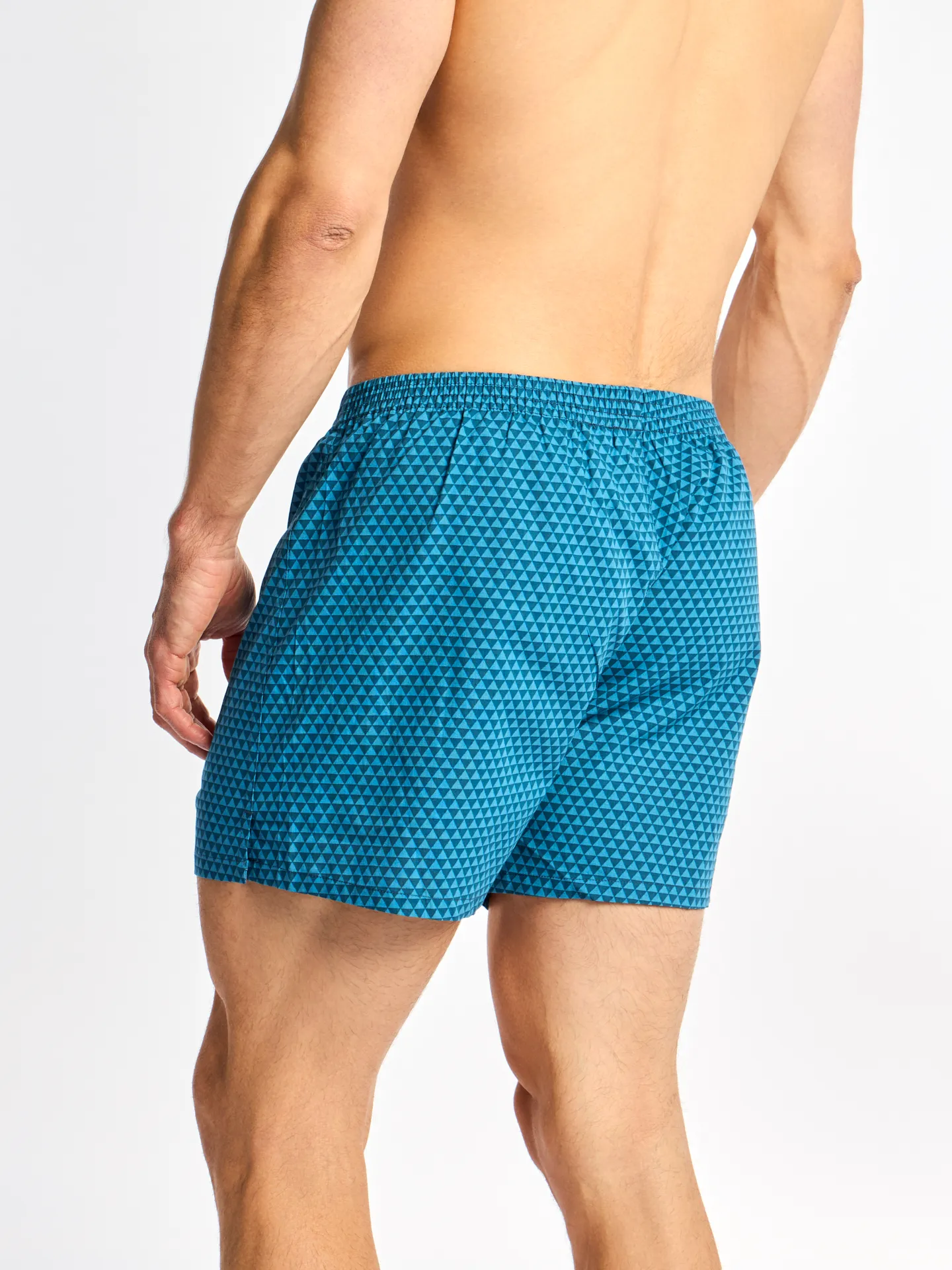Emerald blauw herenboxershort met patroon - Image 2