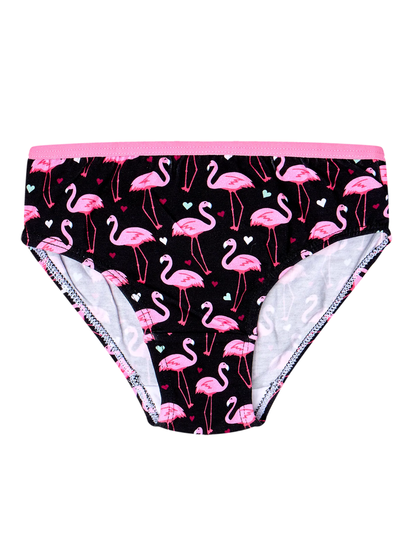 Vrolijke meisjes slips Flamingo's en hartjes