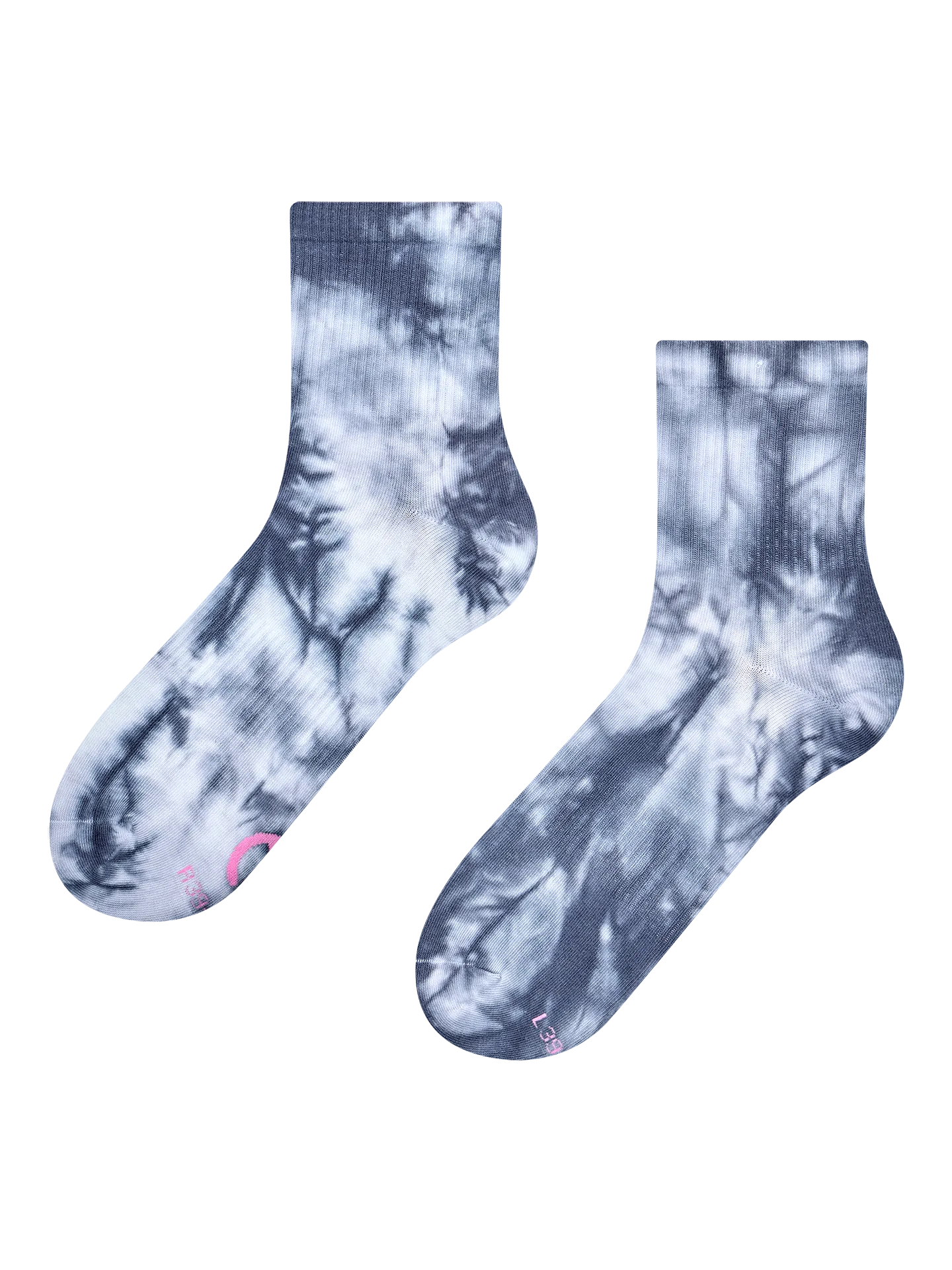 Crewsokken tie-dye Grijsblauw