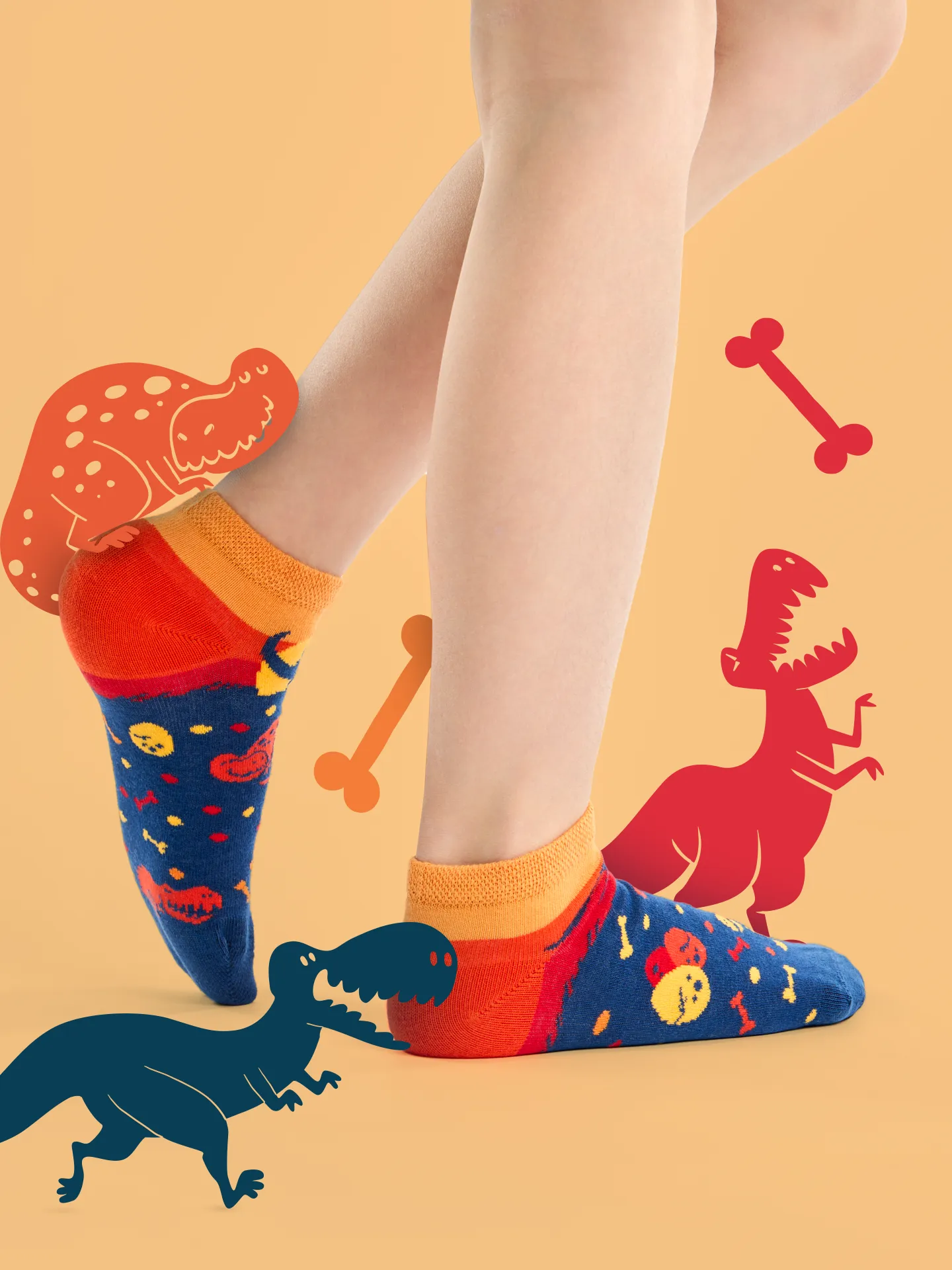 Vrolijke enkelsokken voor kinderen Dinosaurussen - Image 5