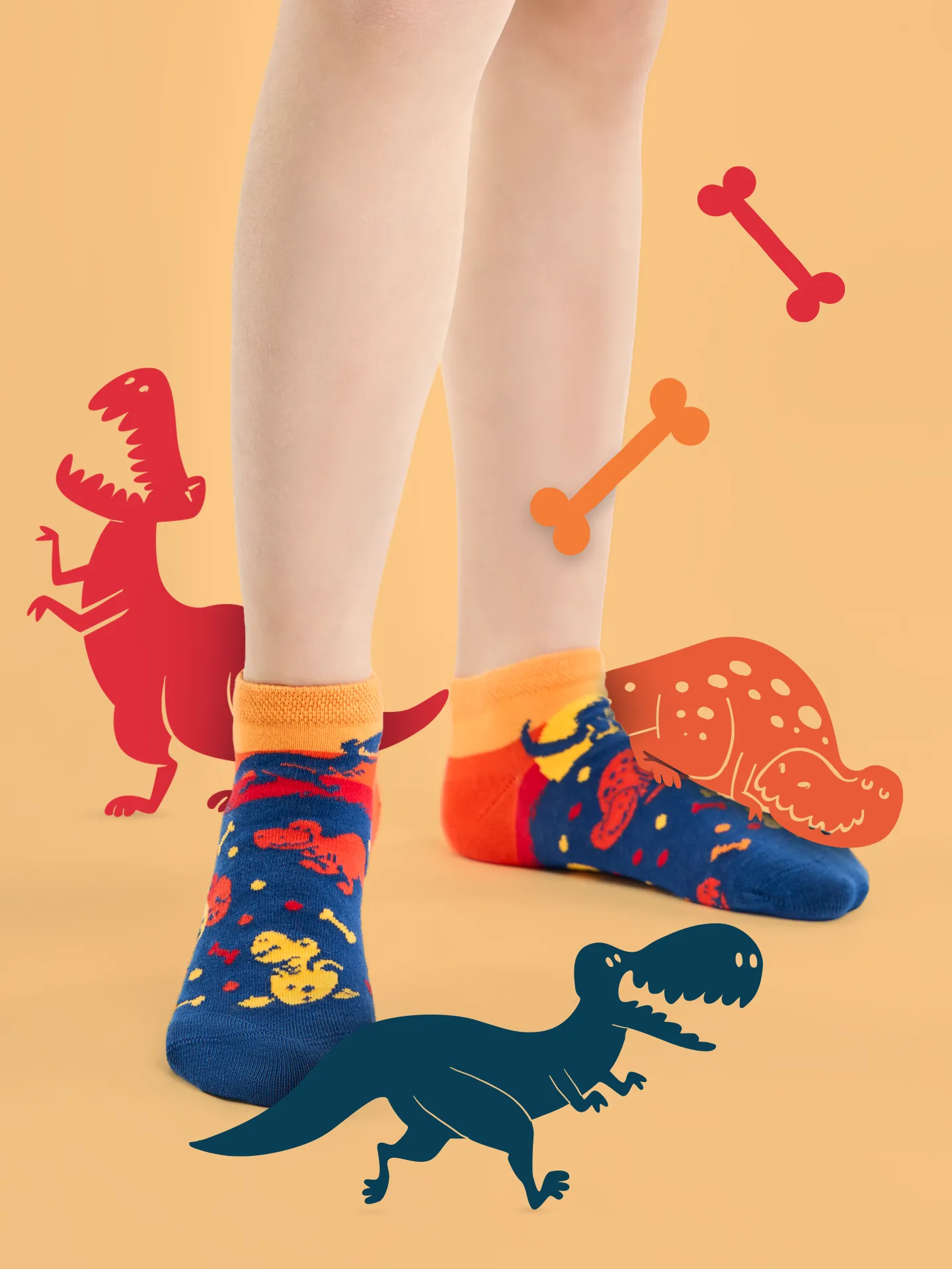 Vrolijke enkelsokken voor kinderen Dinosaurussen - Image 4