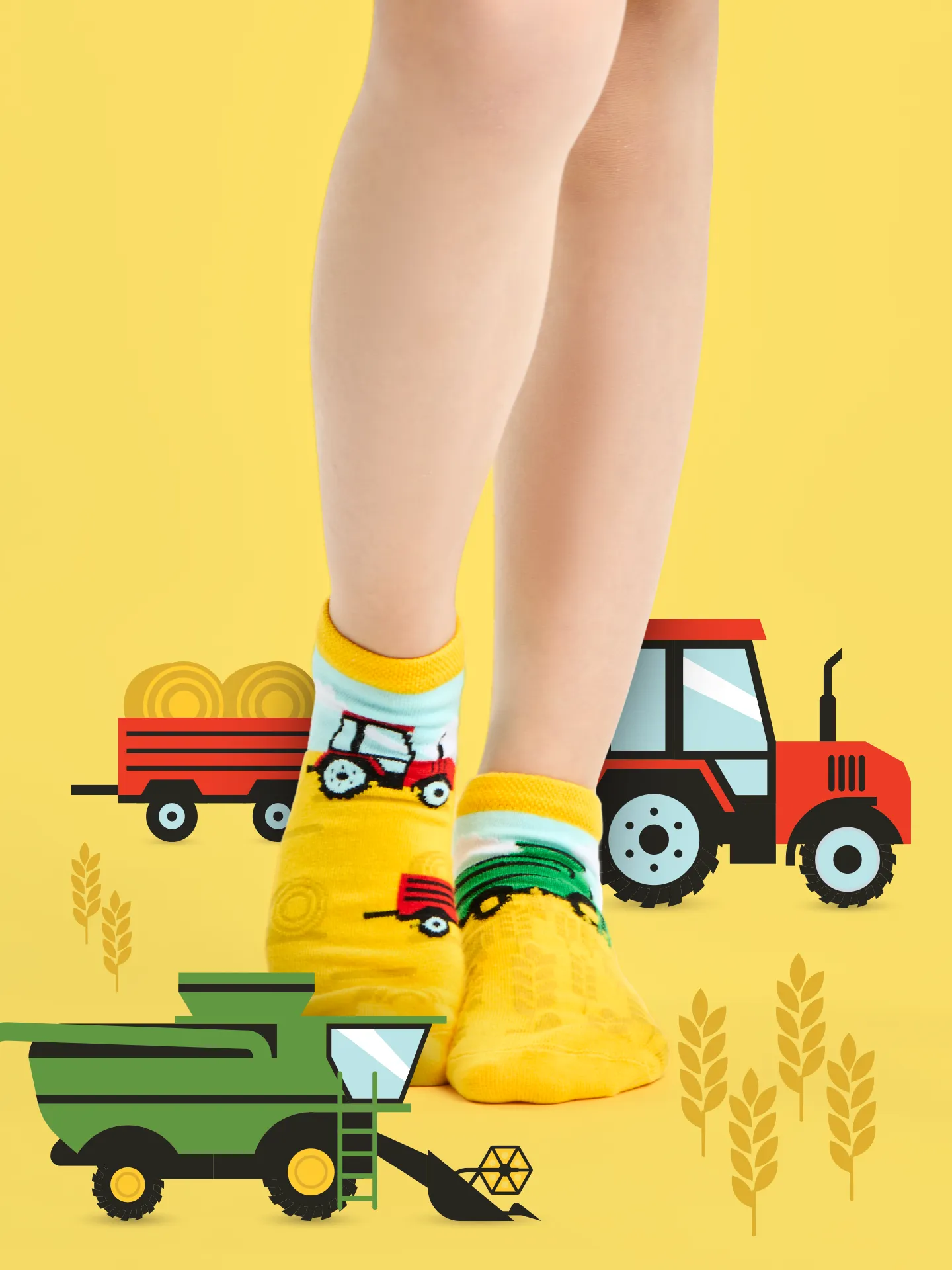 Vrolijke enkelsokken voor kinderen Tractor - Image 4
