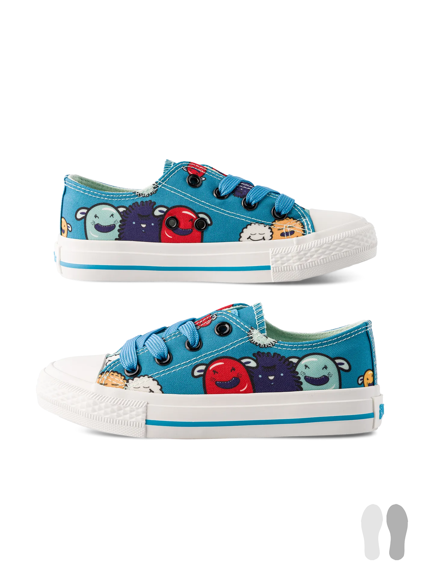 Vrolijke canvas kinderschoenen Grappige monsters - Image 3
