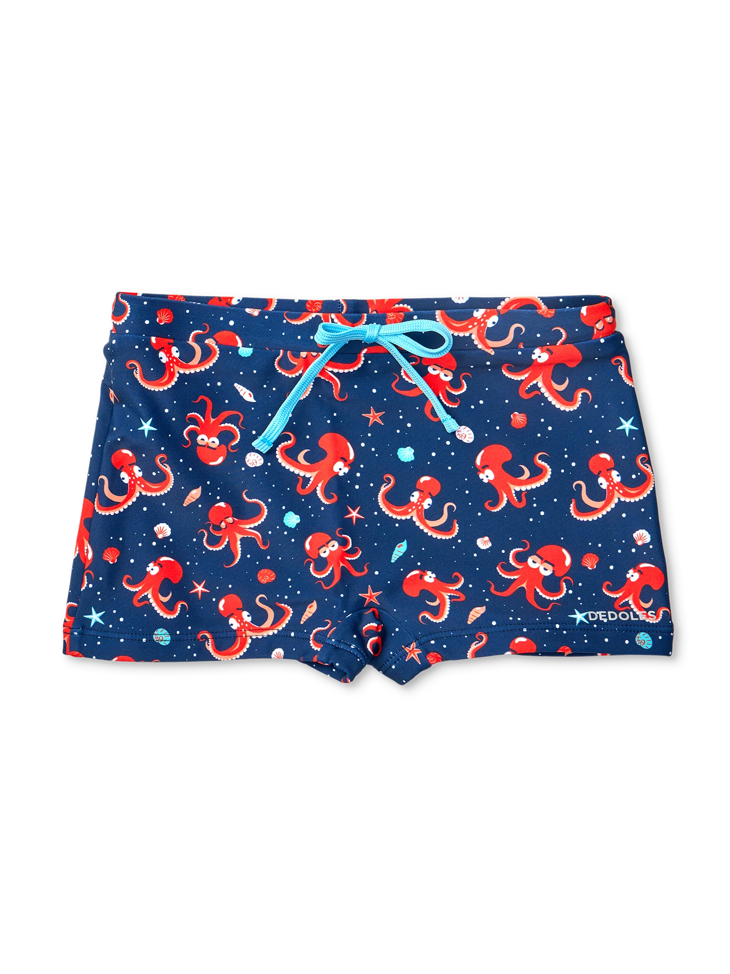 Vrolijk elastisch zwemshort voor kinderen Rode octopus