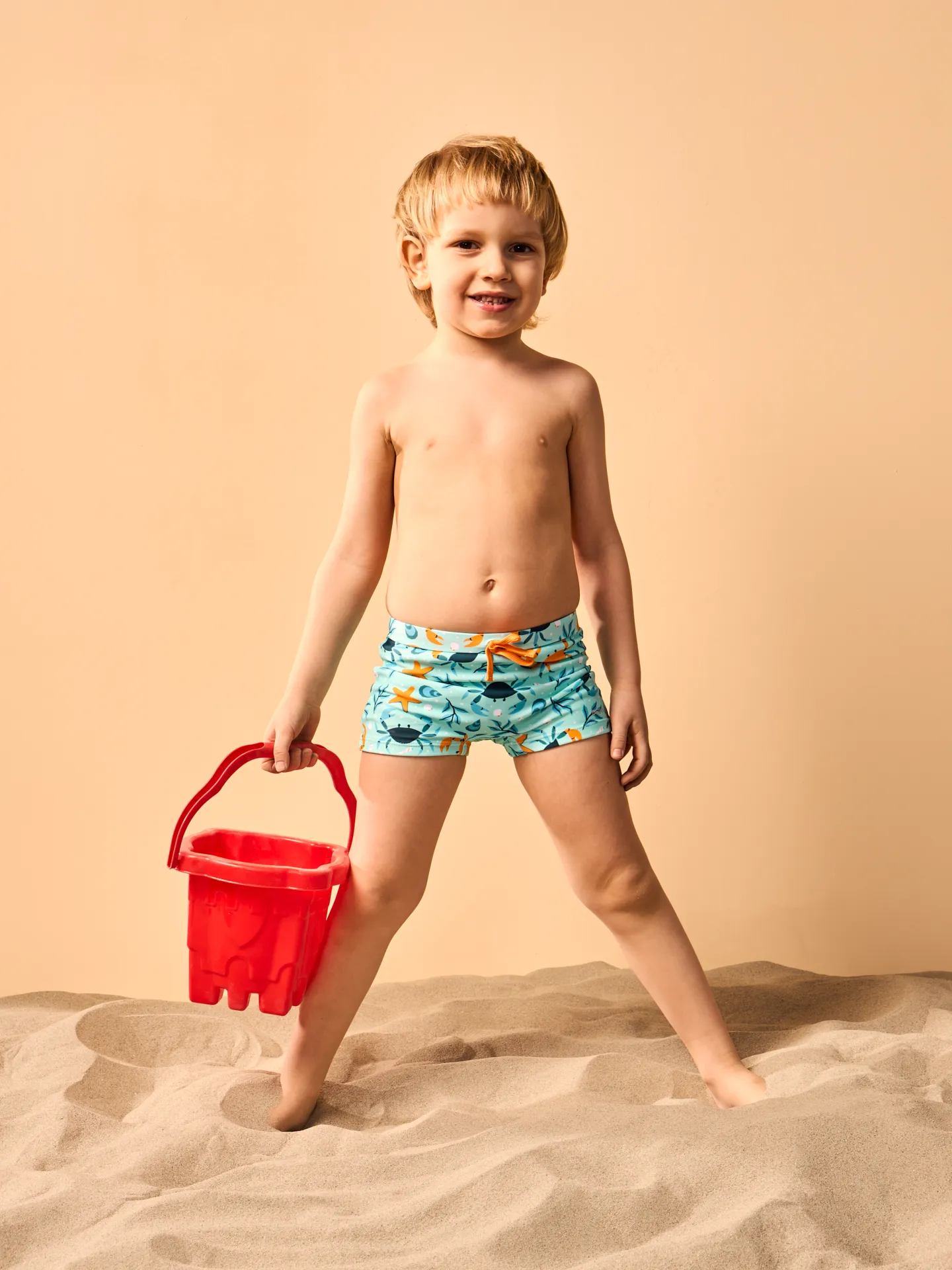 Vrolijk elastisch zwemshort voor kinderen Zeekrab - Image 3