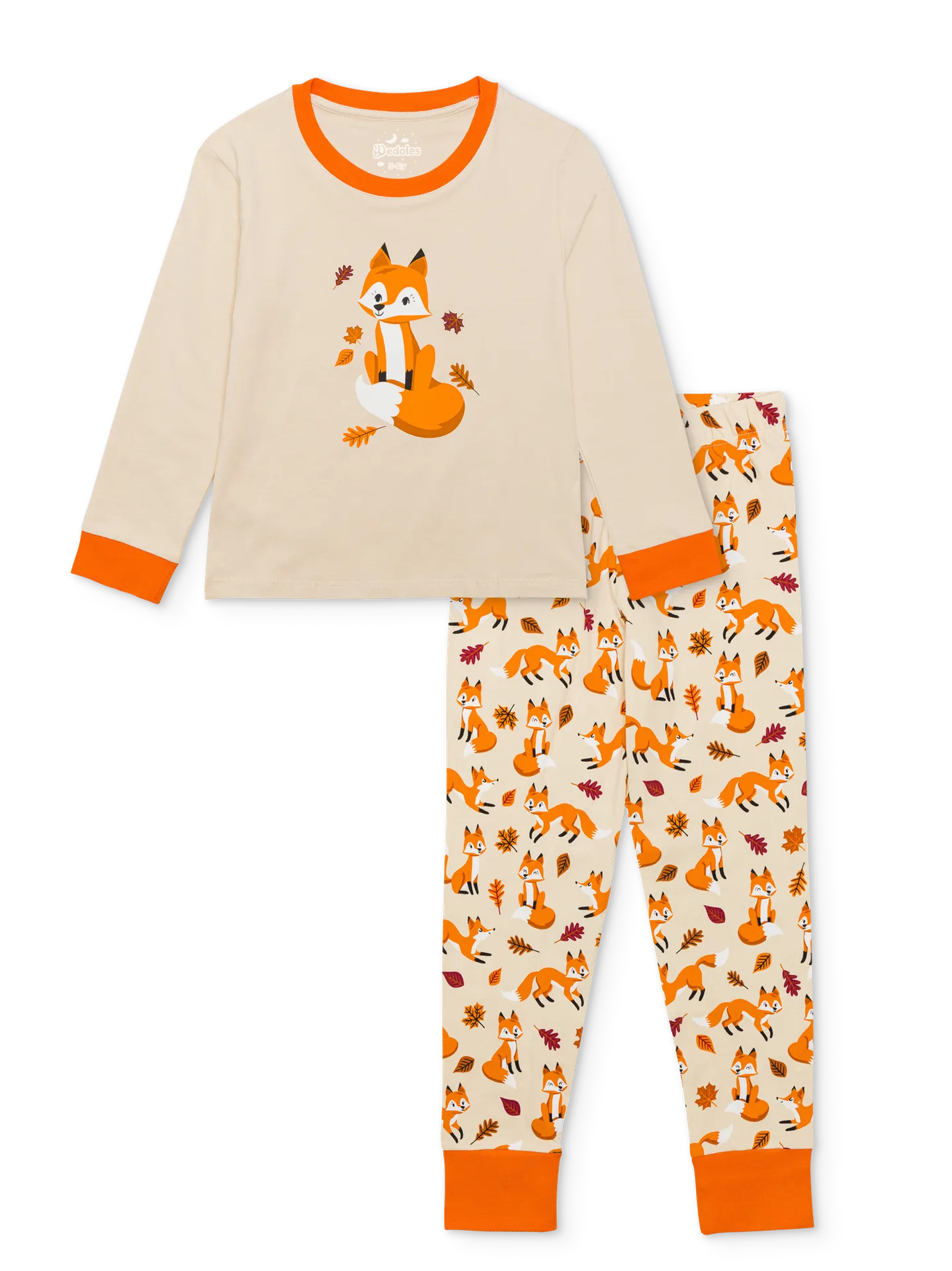 Vrolijke kinderpyjama Herfst vos