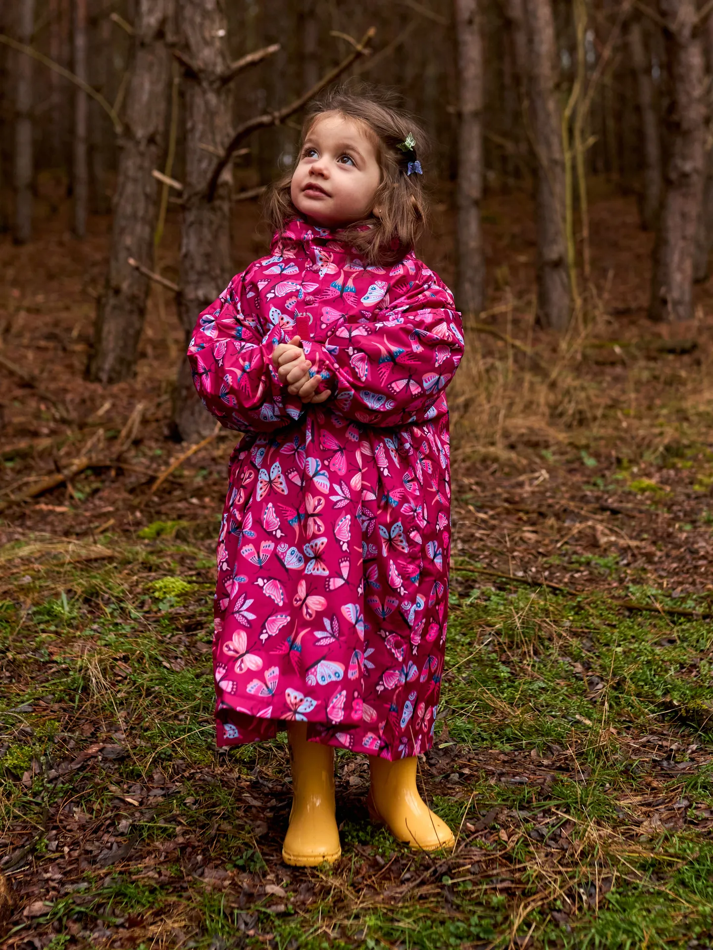 Vrolijke regenjas voor kinderen Roze vlinders - Image 6
