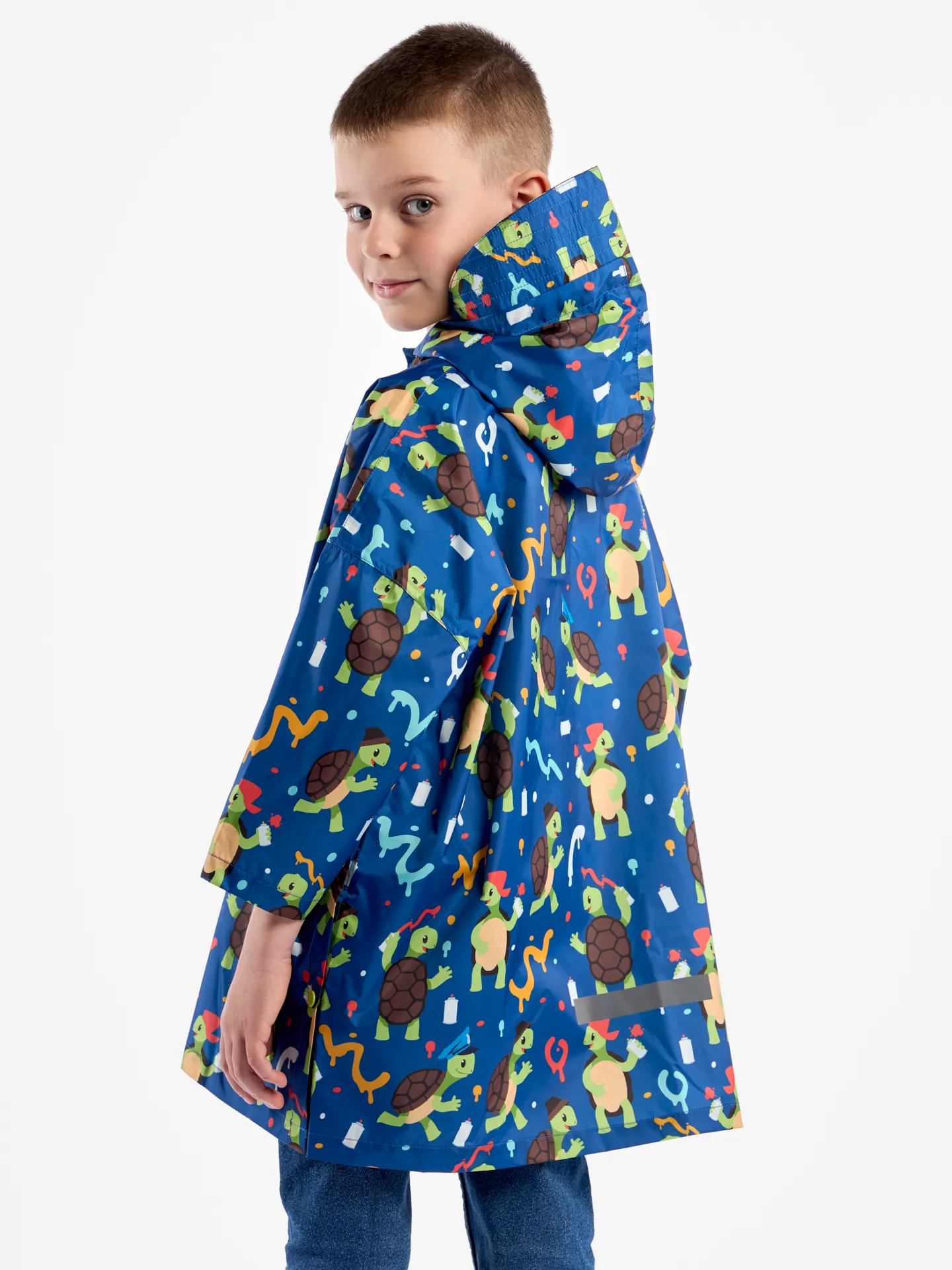 Vrolijke regenjas voor kinderen Schildpad de artiest - Image 6