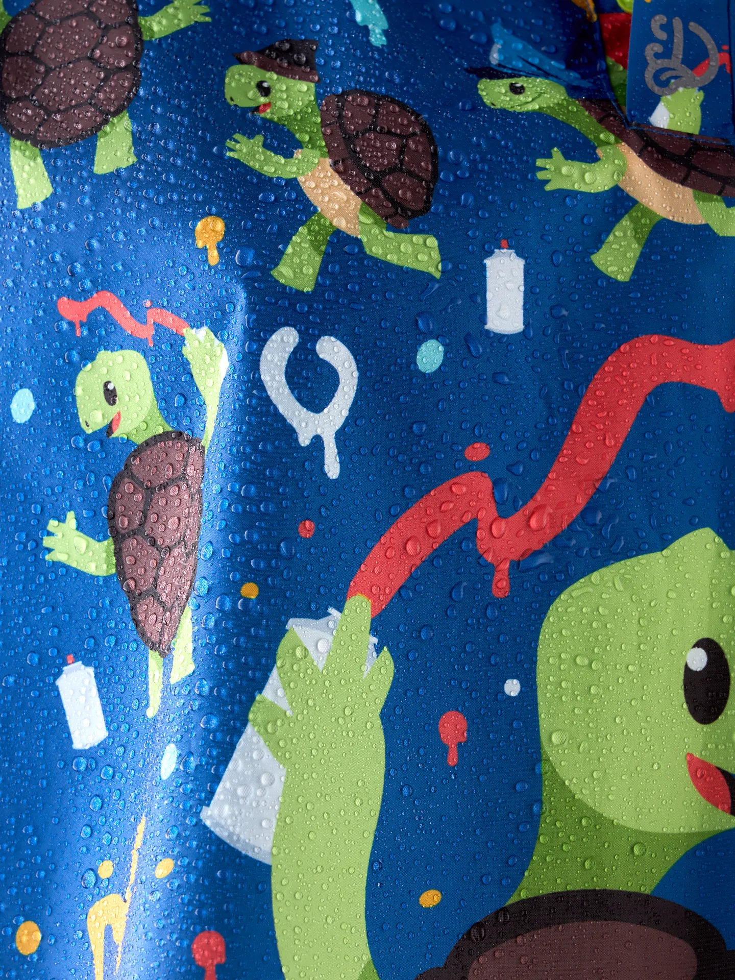 Vrolijke regenjas voor kinderen Schildpad de artiest - Image 7