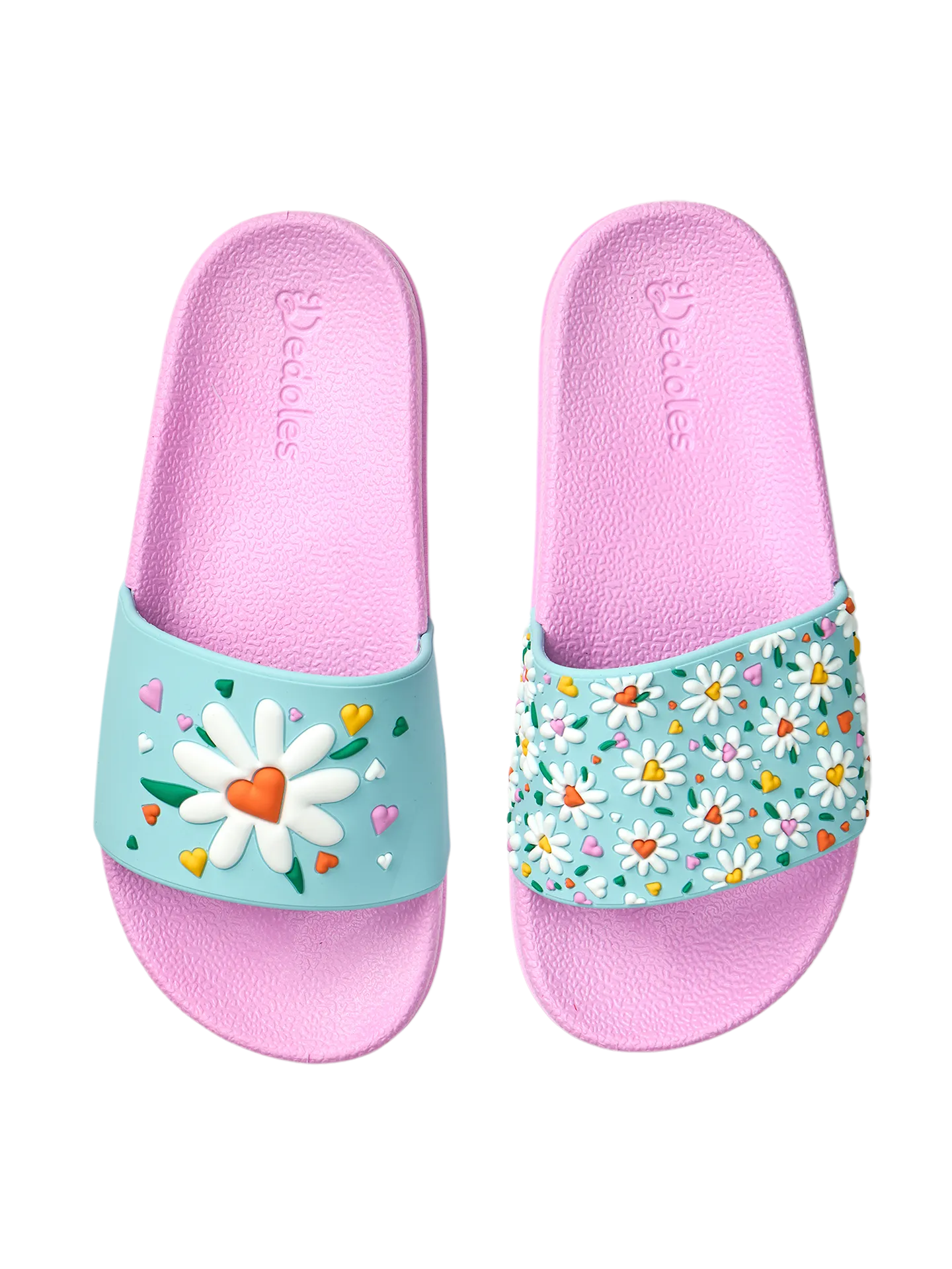 Vrolijke sliders voor kinderen Hartjes en madeliefjes