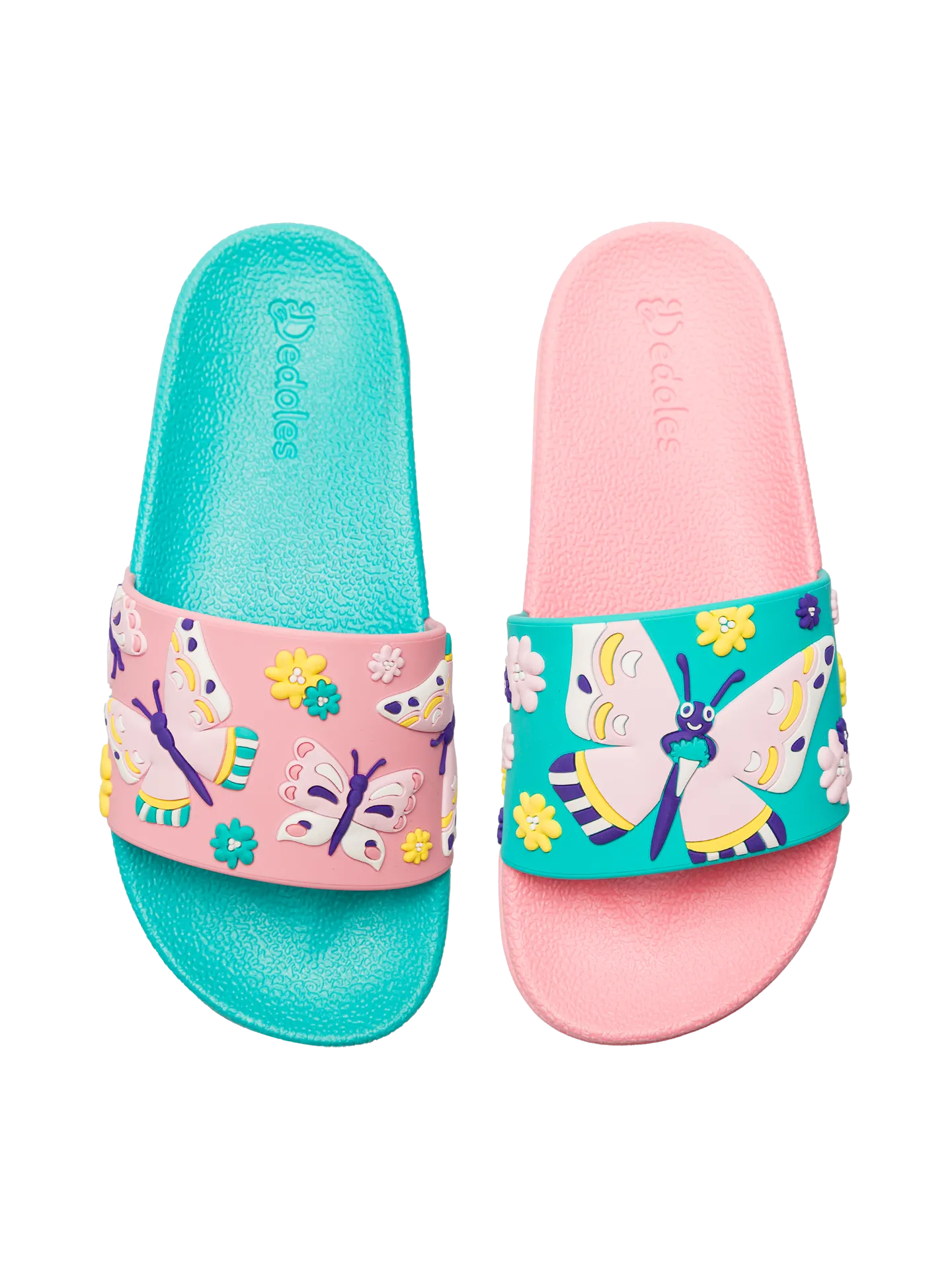 Vrolijke sliders voor kinderen Schattige vlinders