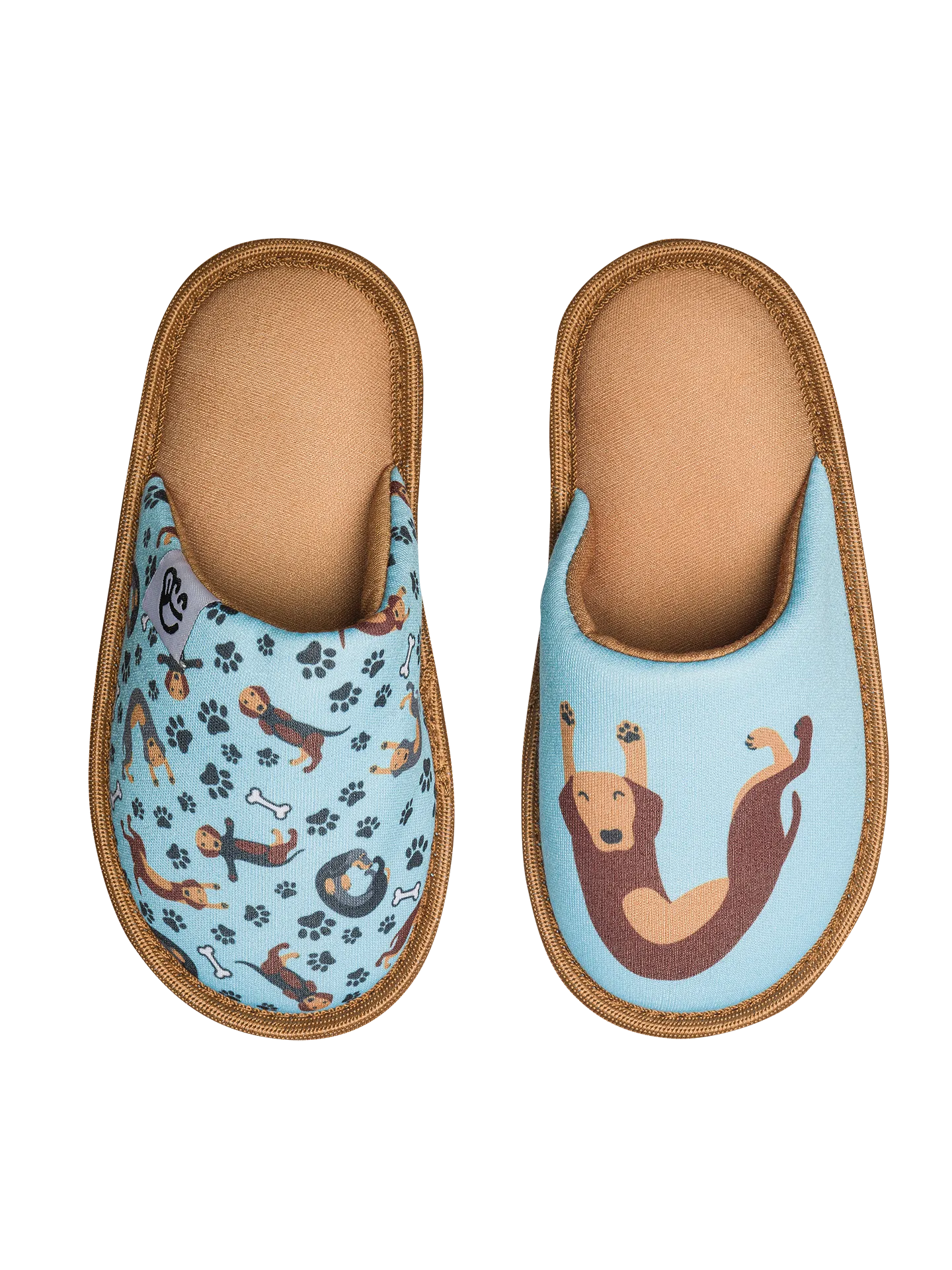 Vrolijke kinderslippers Teckel