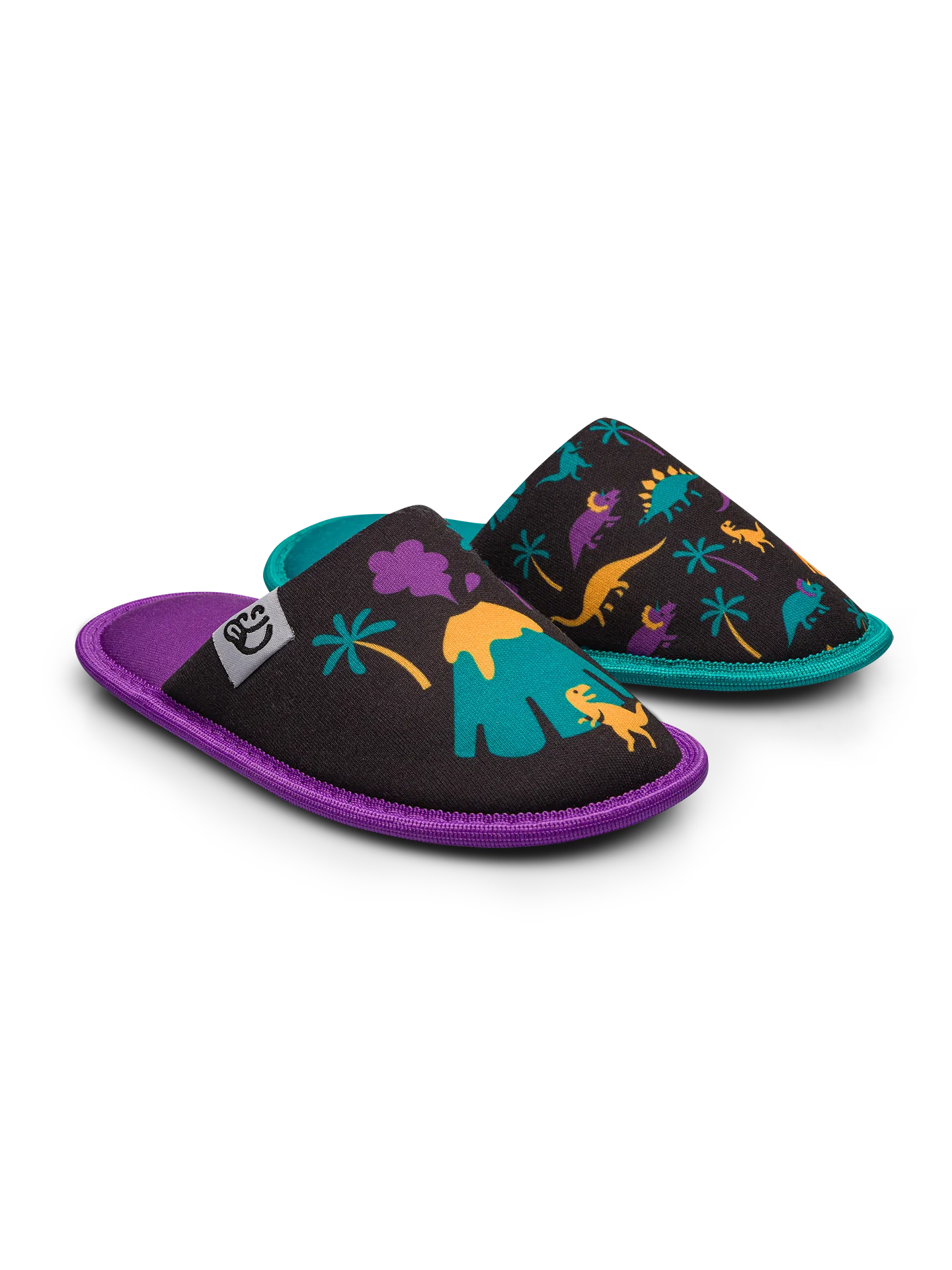 Vrolijke kinderslippers Dino's en vulkanen - Image 2