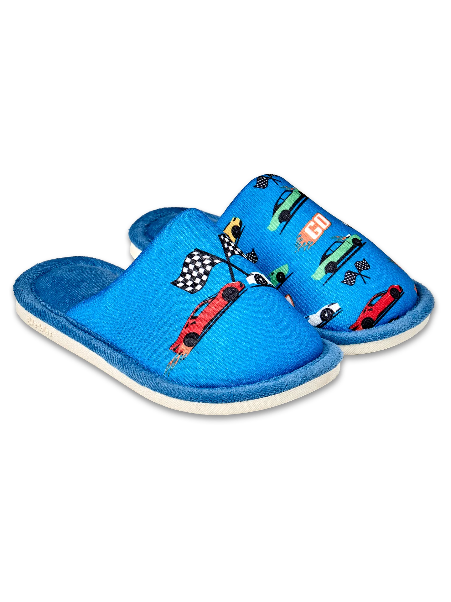 Vrolijke kinderslippers Snelle auto's - Image 2