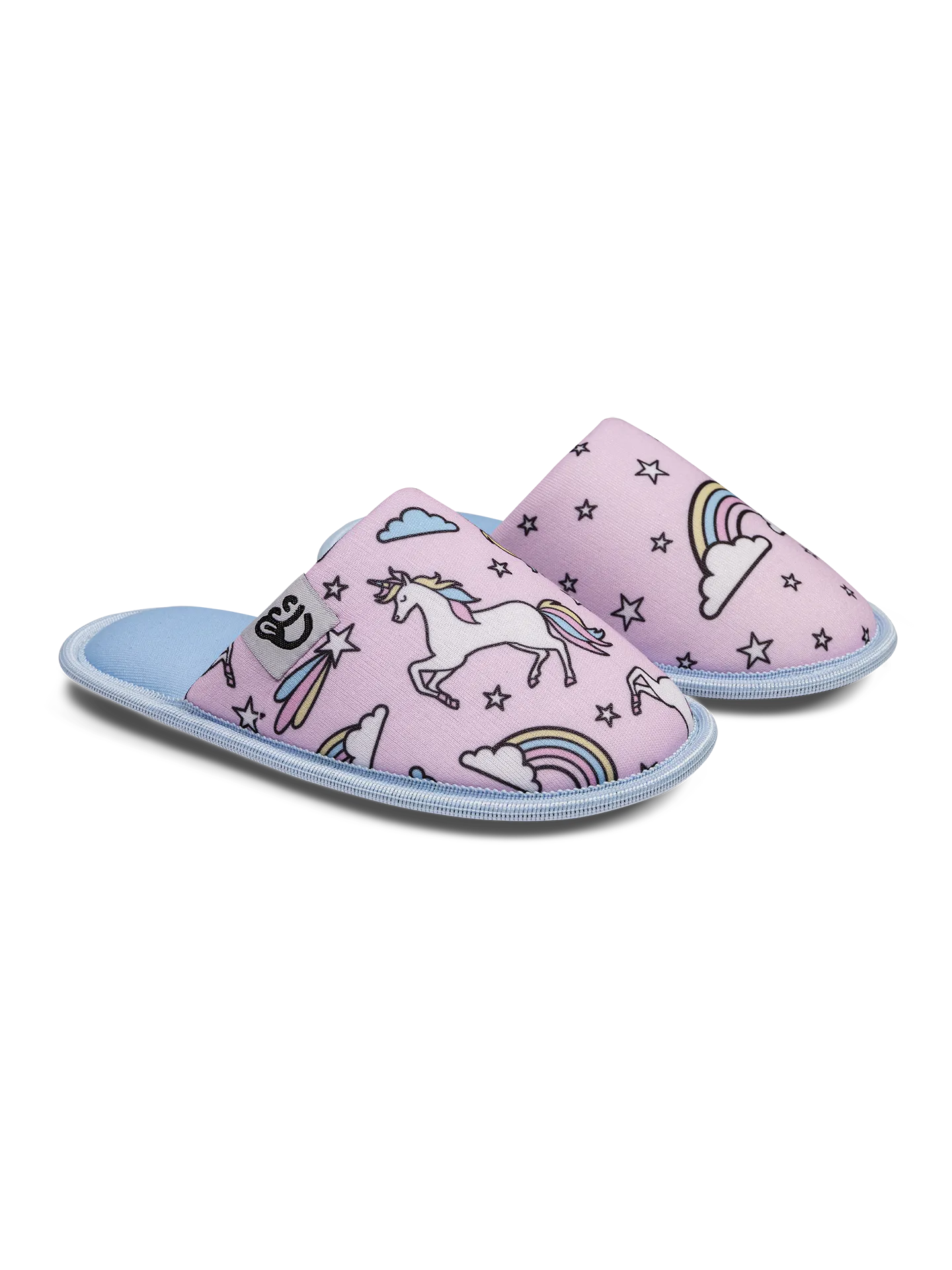 Vrolijke kinderslippers Regenboog eenhoorn - Image 2