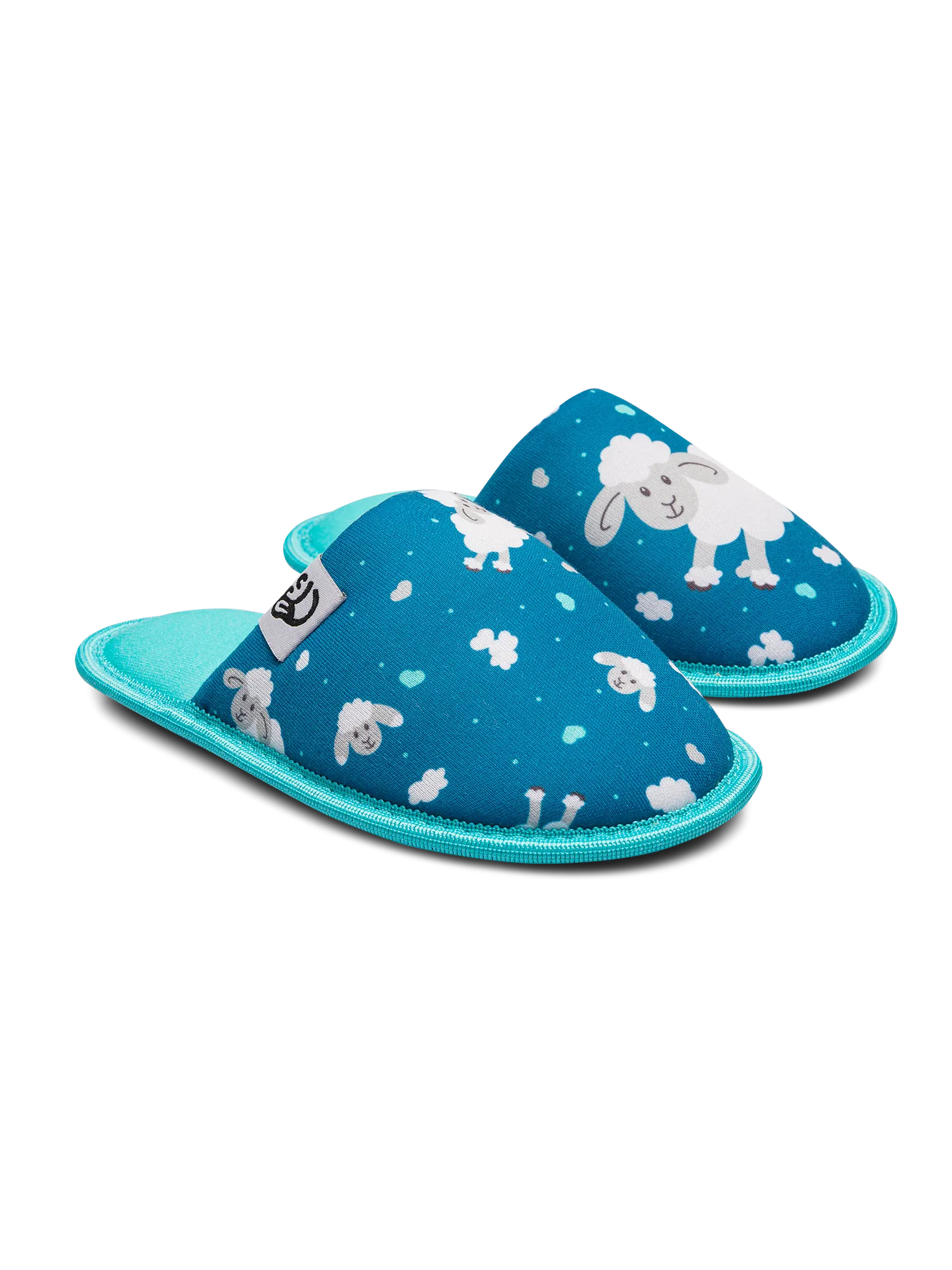 Vrolijke kinderslippers Schapen en wolken - Image 2