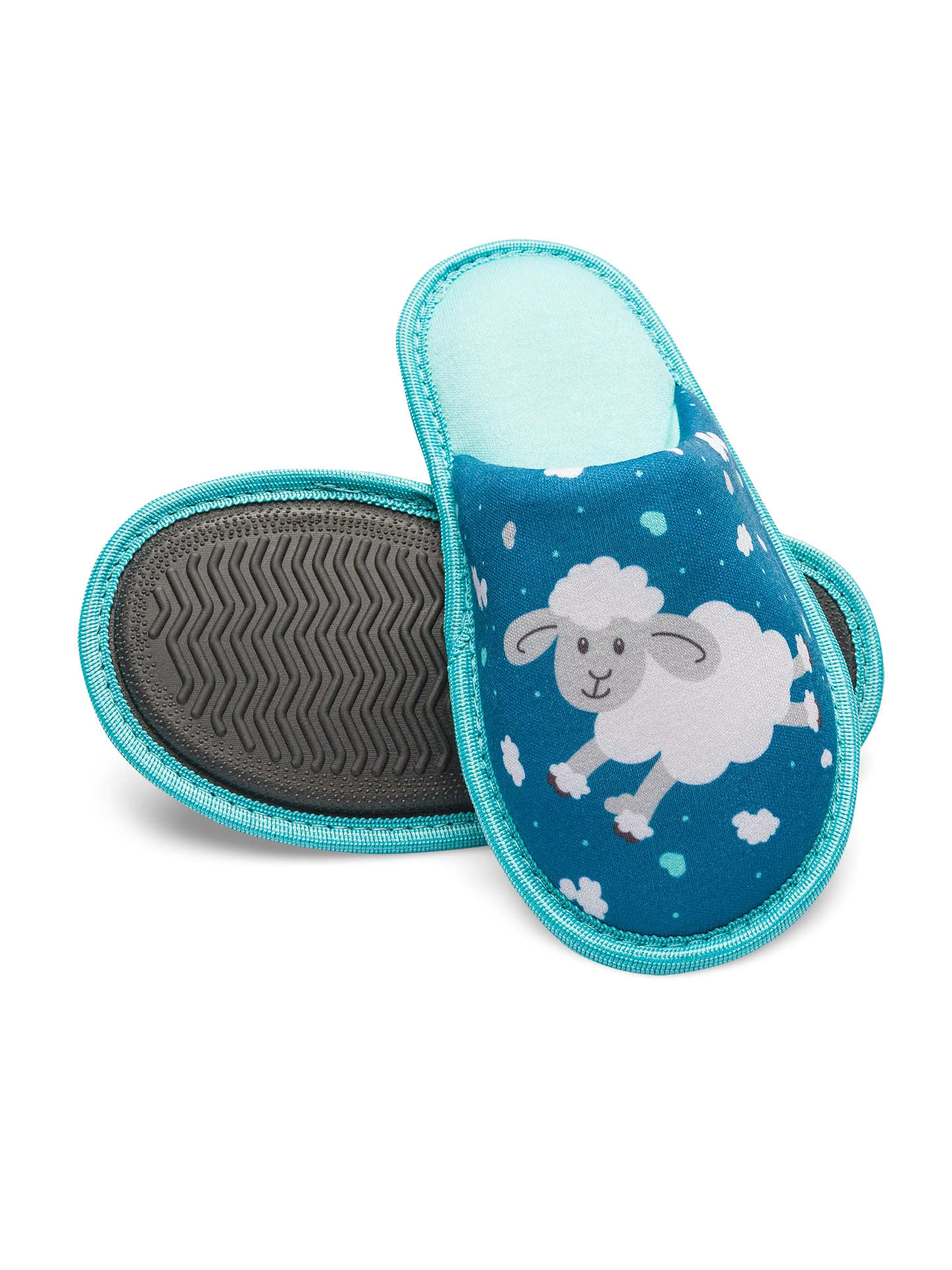Vrolijke kinderslippers Schapen en wolken - Image 3