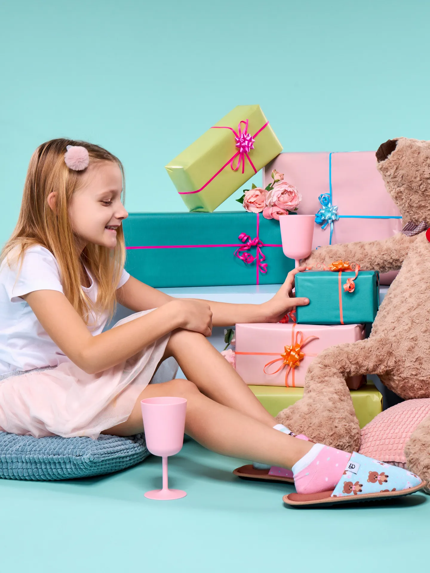 Vrolijke kinderslippers Teddybeer - Image 6