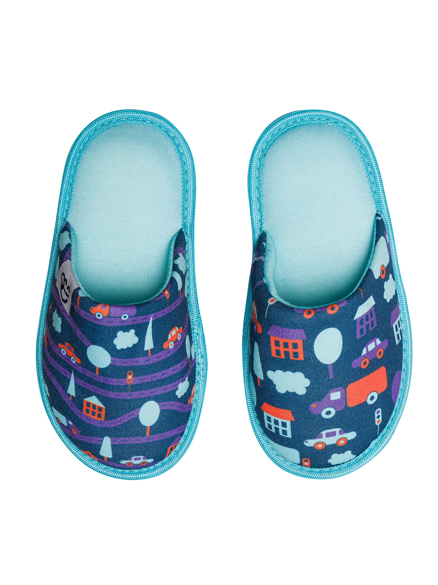 Vrolijke kinderslippers Verkeer