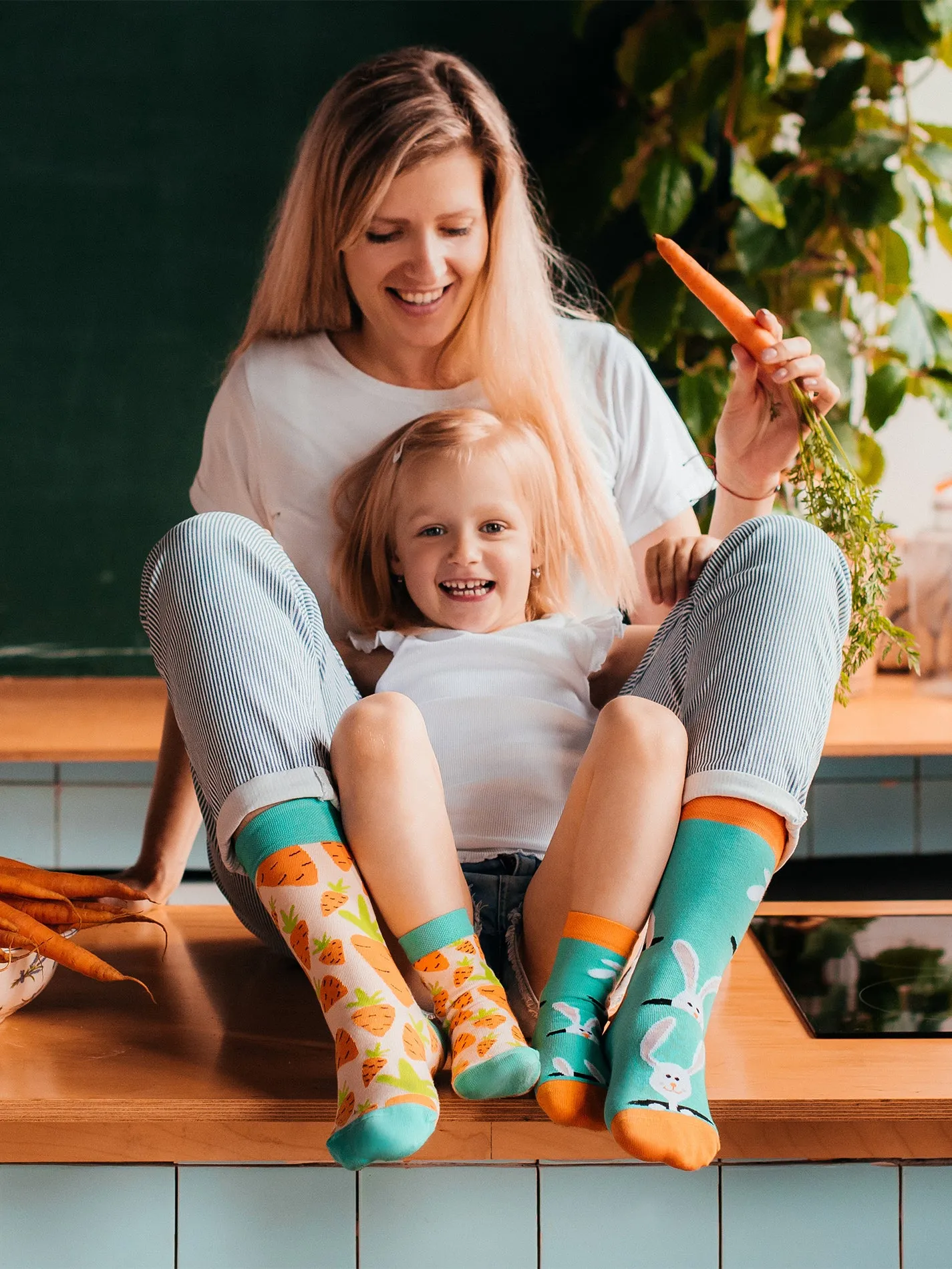 Vrolijke kindersokken Konijn en wortel - Image 3