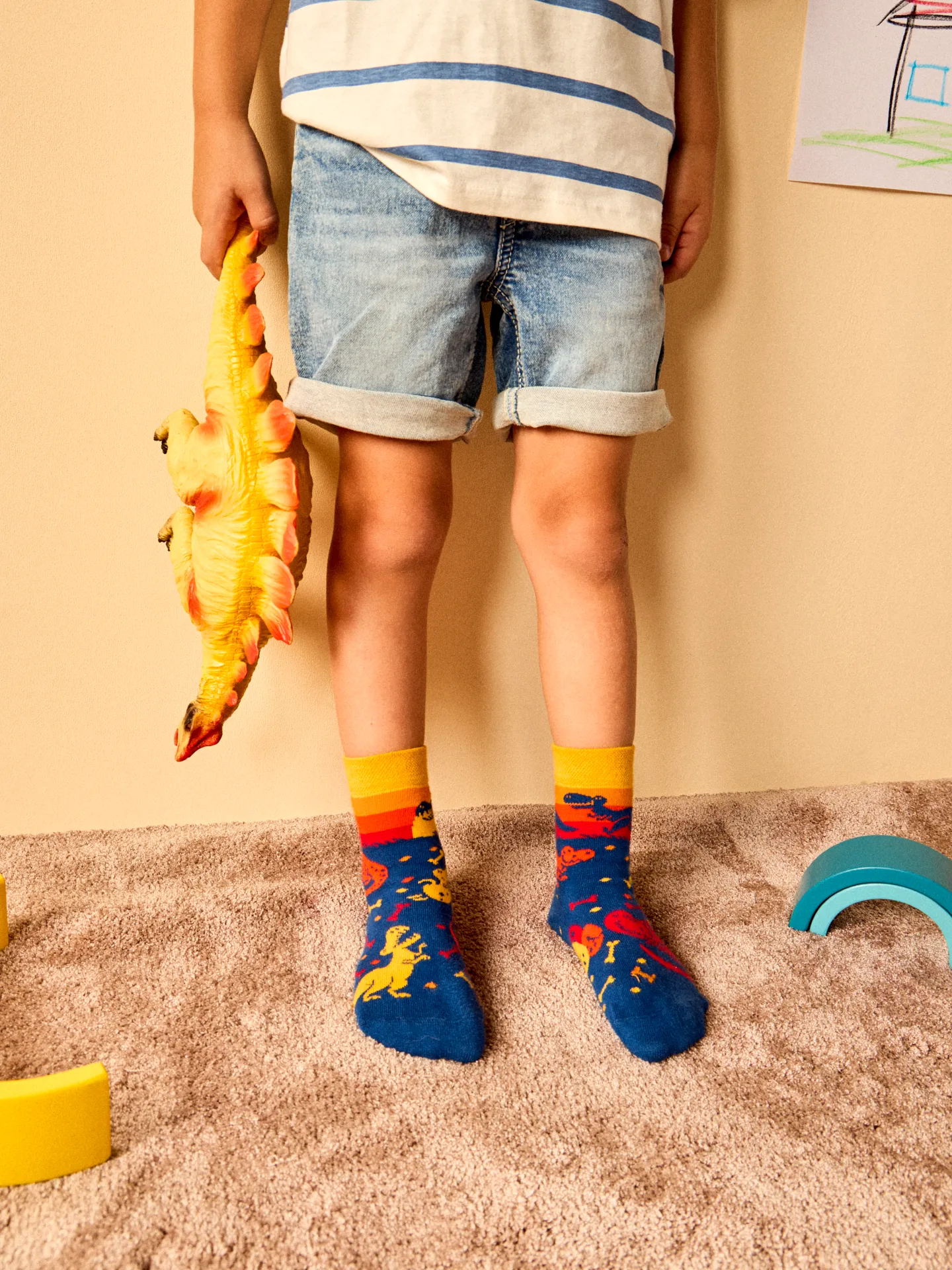 Vrolijke kindersokken Dinosauruswereld - Image 2