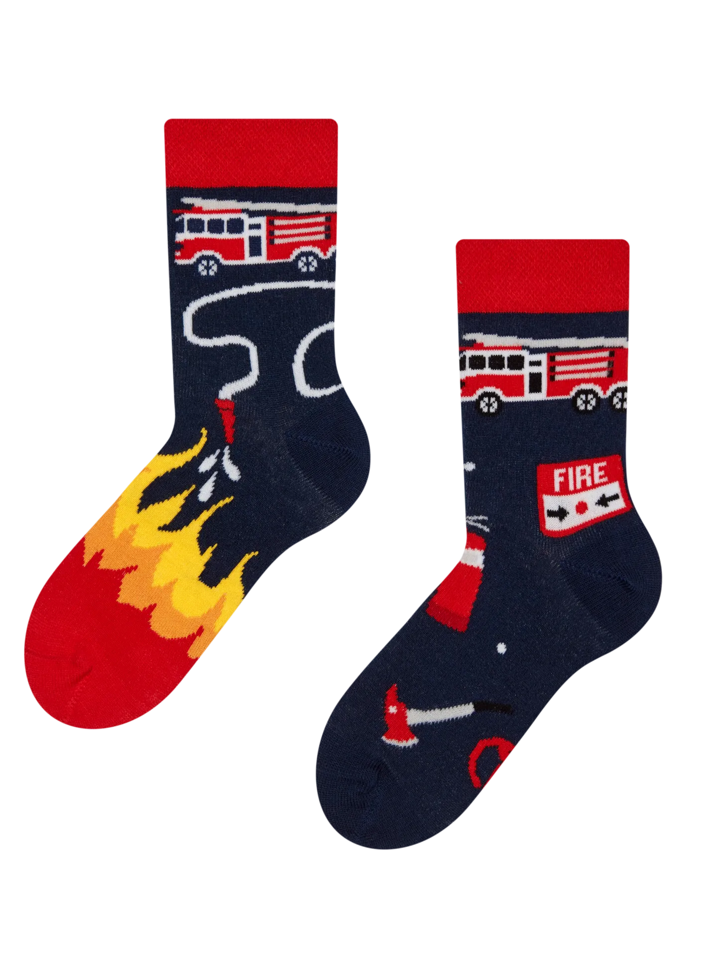 Vrolijke kindersokken Brandweerman